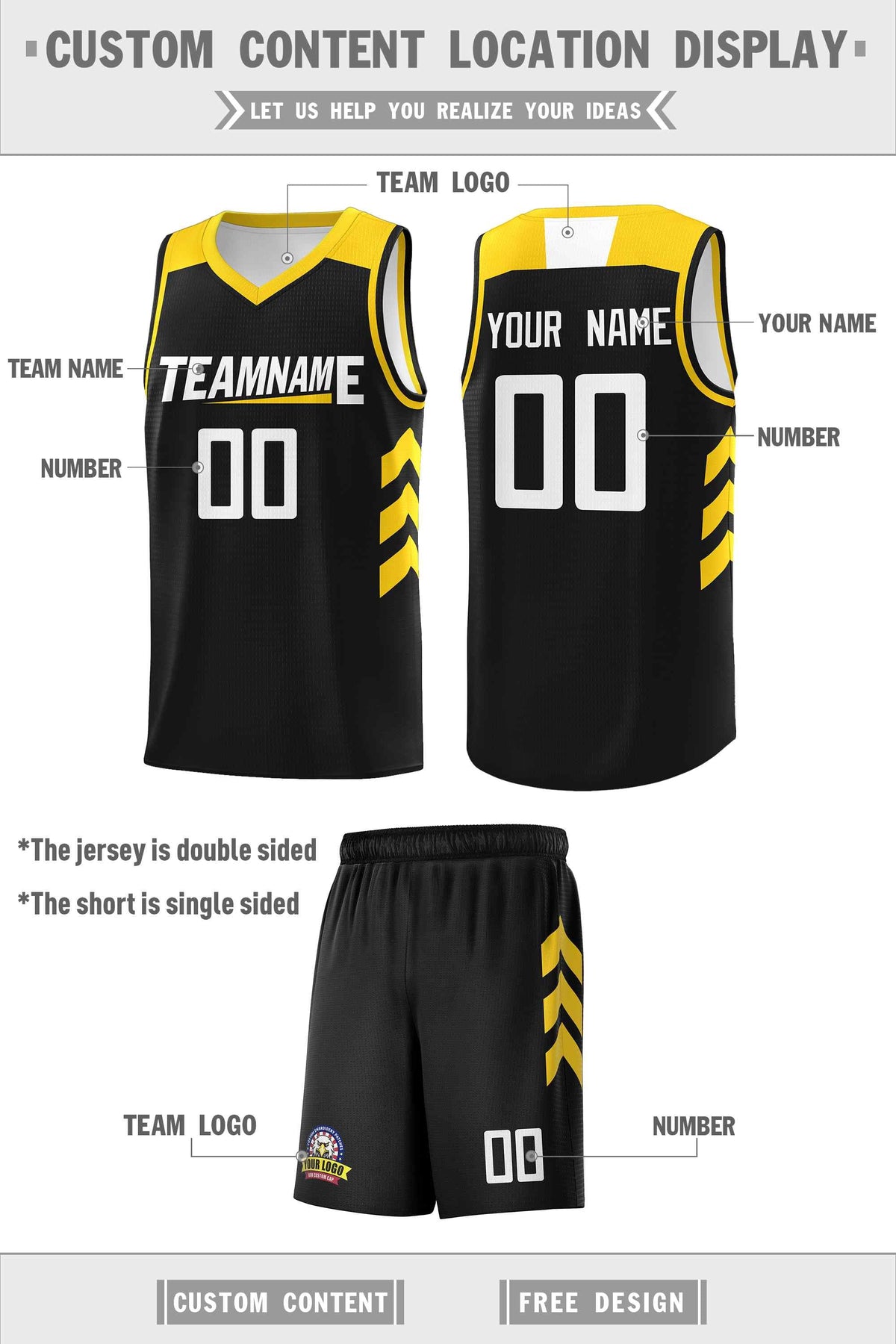 Custom Black White Classic Kits Sports Uniform Basketball Jersey
