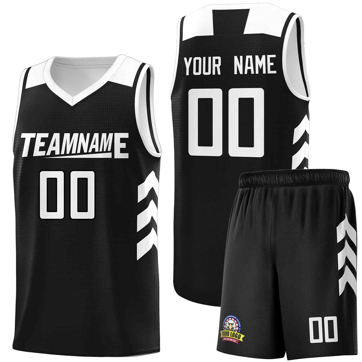 Custom Black White Classic Kits Sports Uniform Basketball Jersey