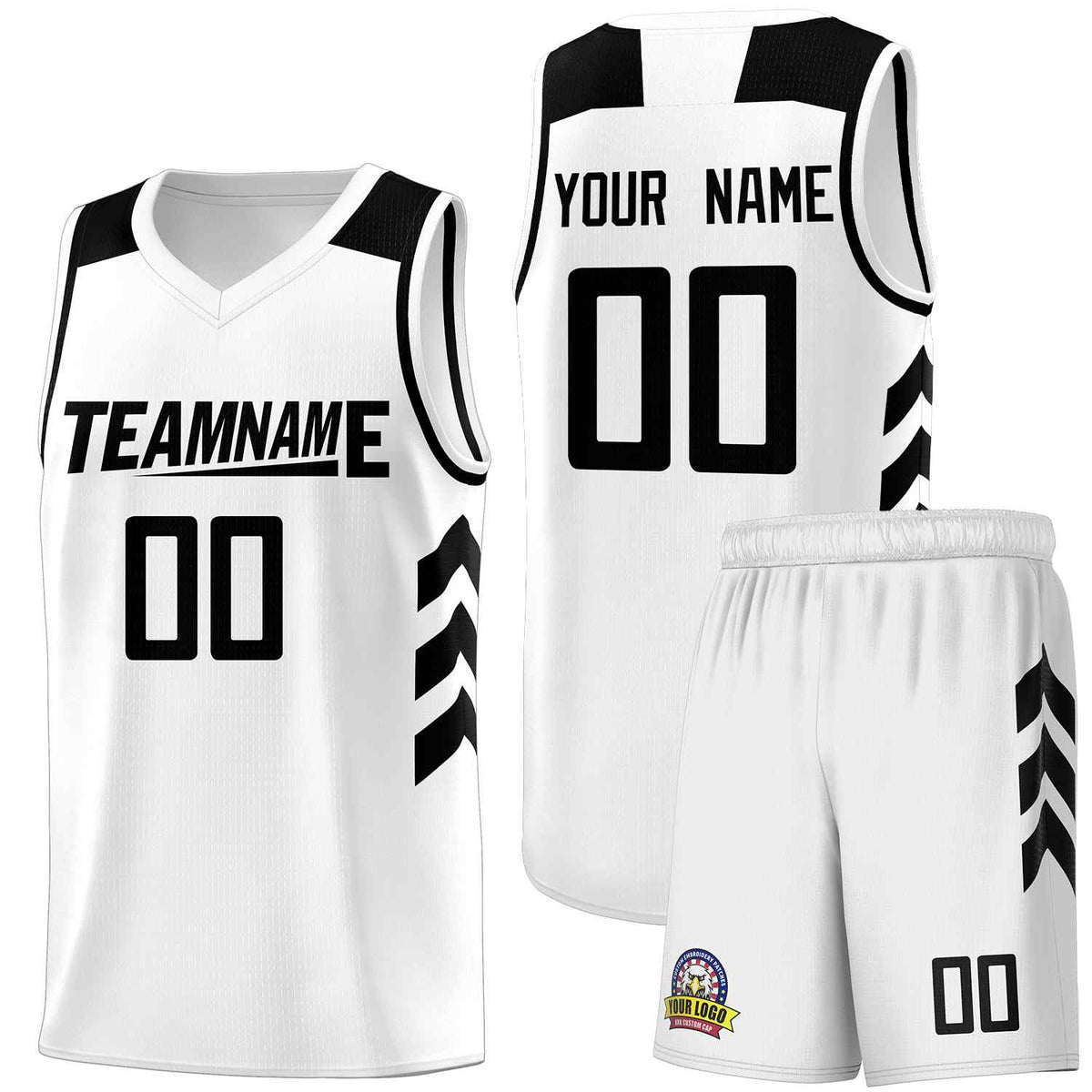 Custom White Black Classic Kits Sports Uniform Basketball Jersey