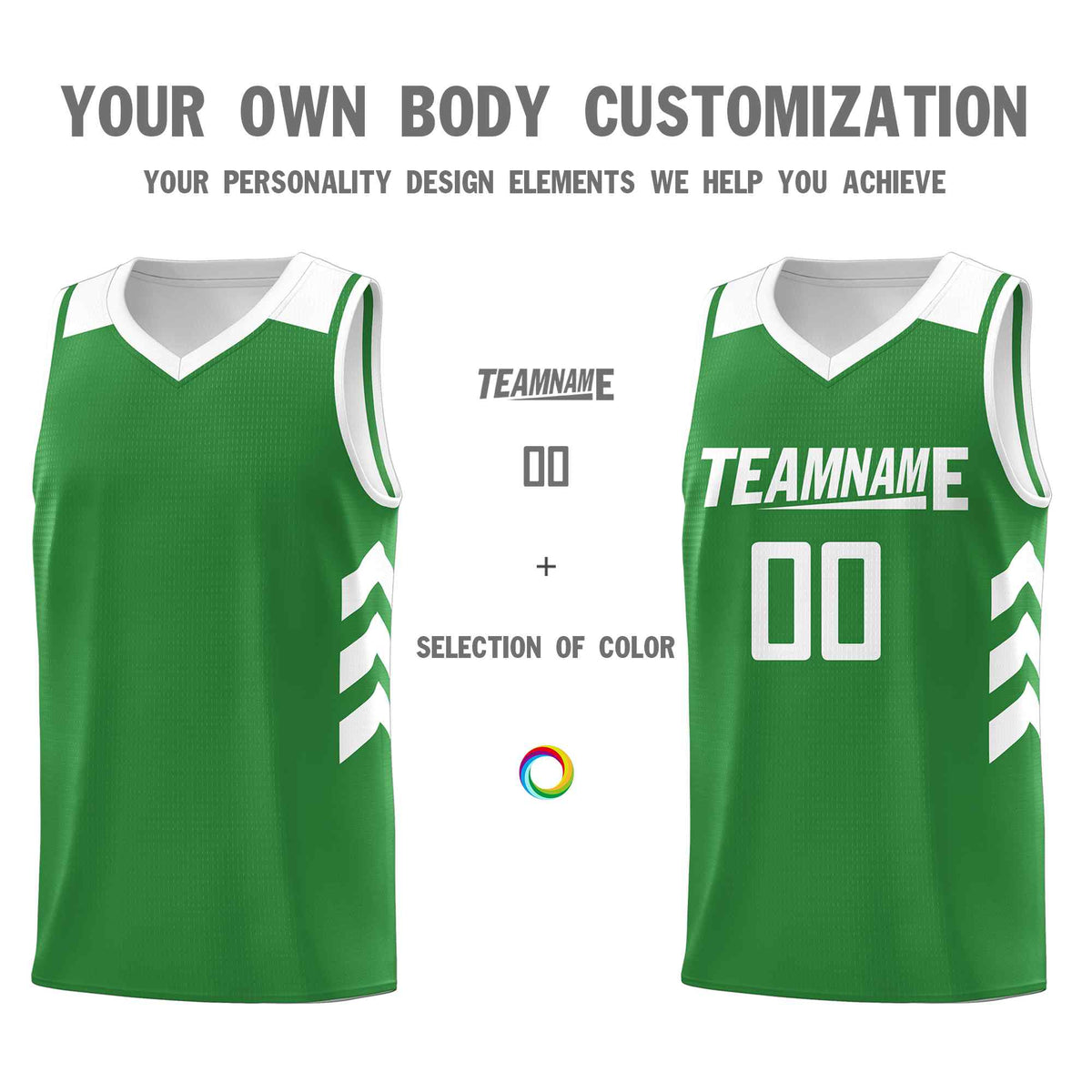 Custom Green White Classic Kits Sports Uniform Basketball Jersey