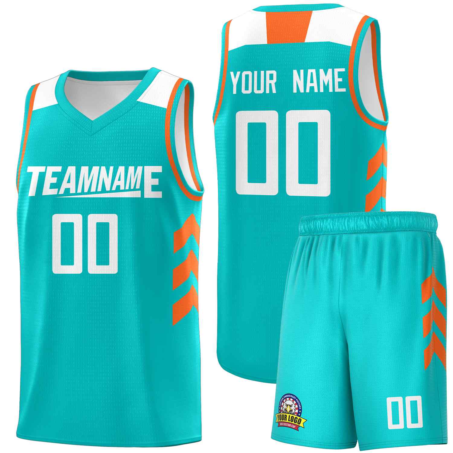 Maillot de basket-ball personnalisé Aqua White Classic Kits