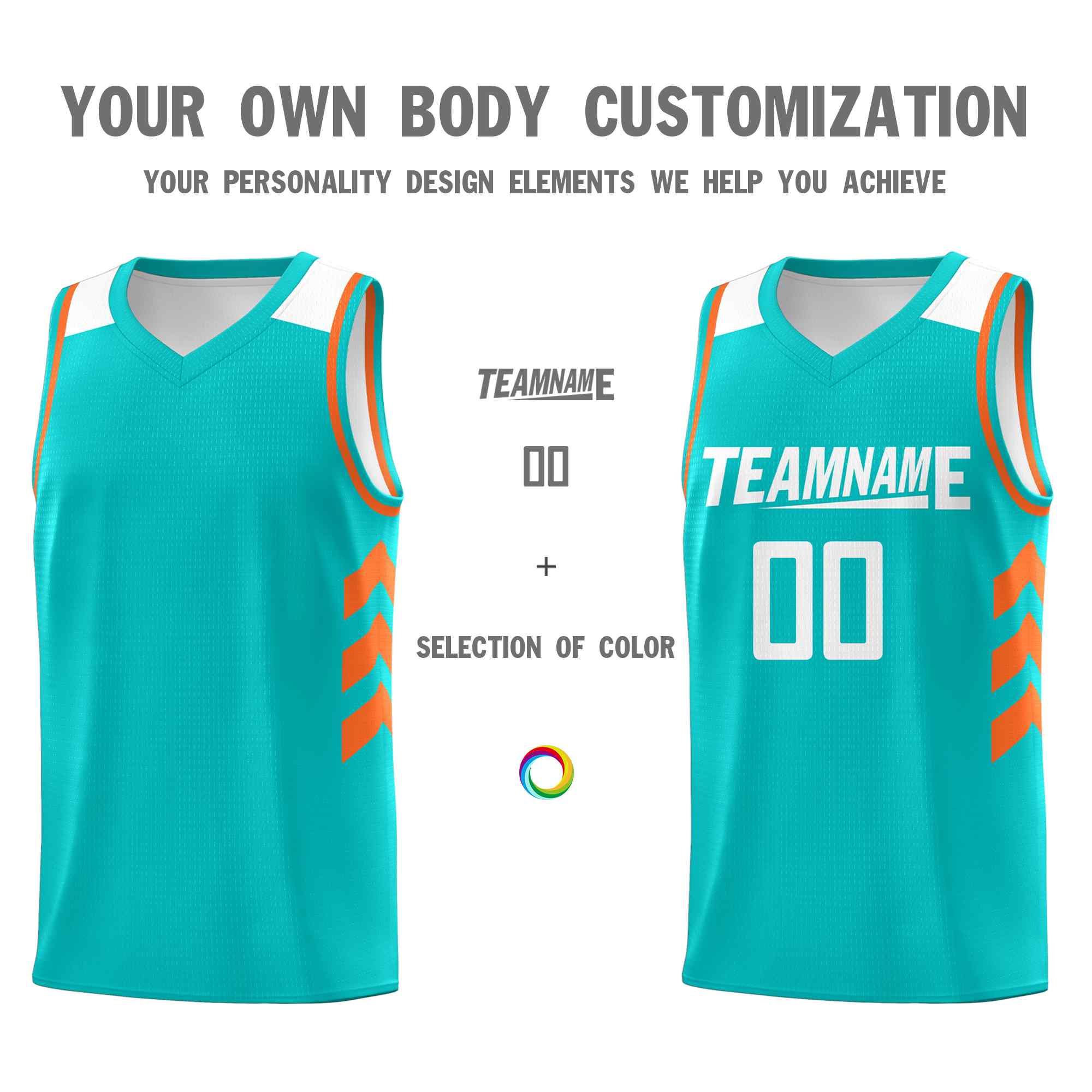 Maillot de basket-ball personnalisé Aqua White Classic Kits