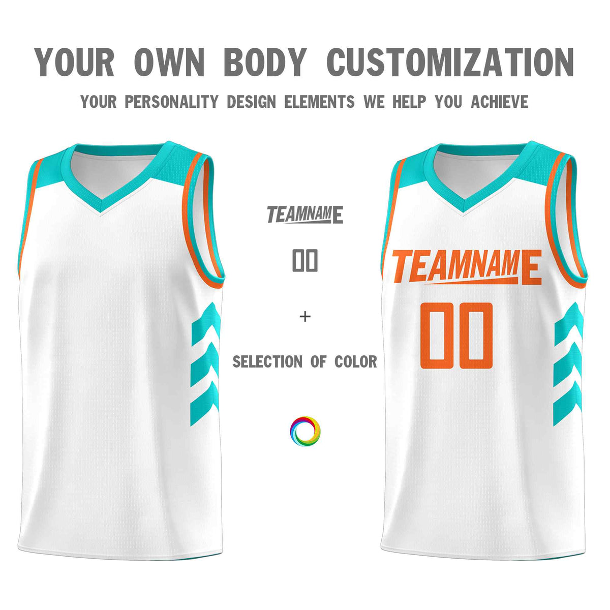Custom White Orange Classic Kits Sports Uniform Basketball Jersey
