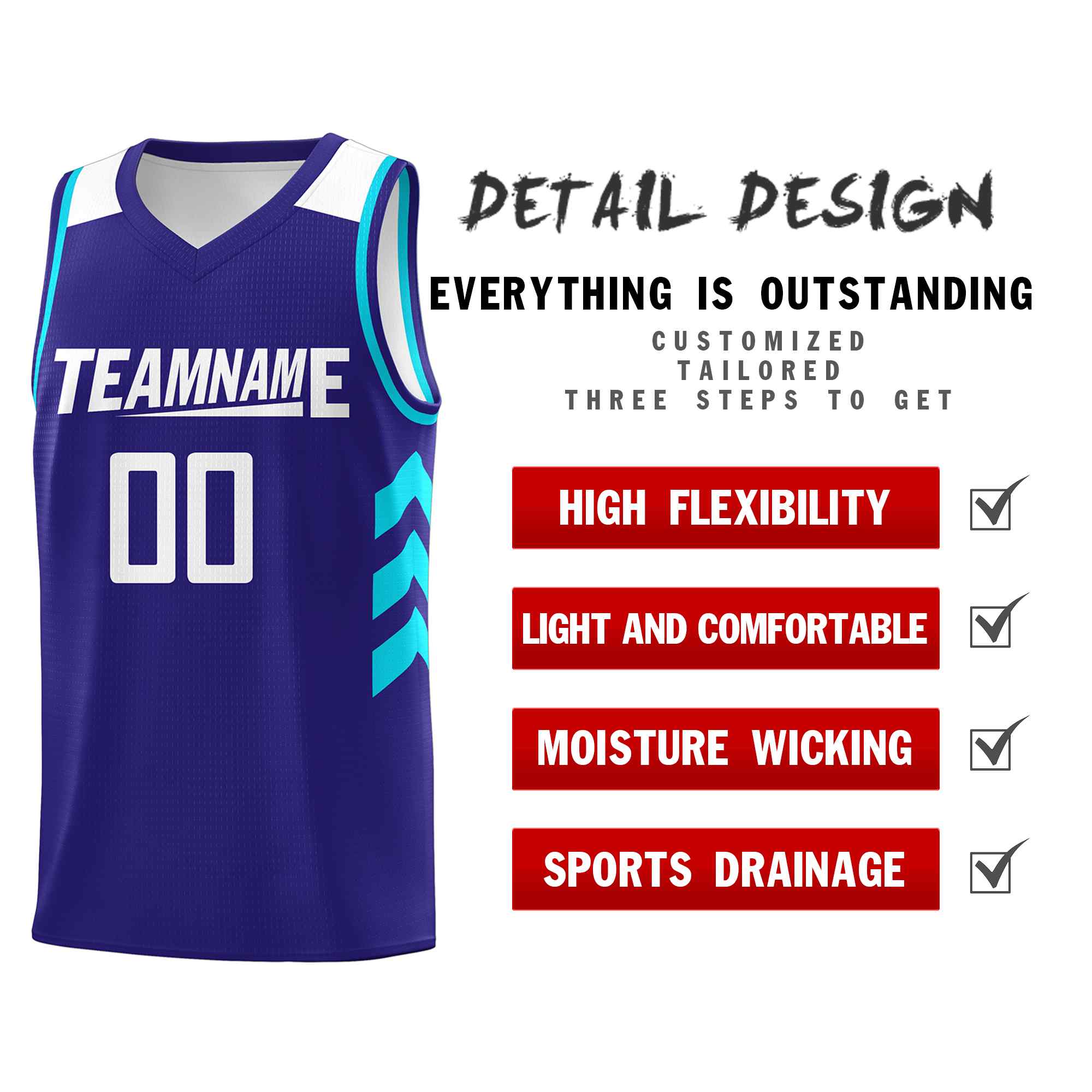 Custom Royal White Classic Sets Sports Uniform Basketball Jersey