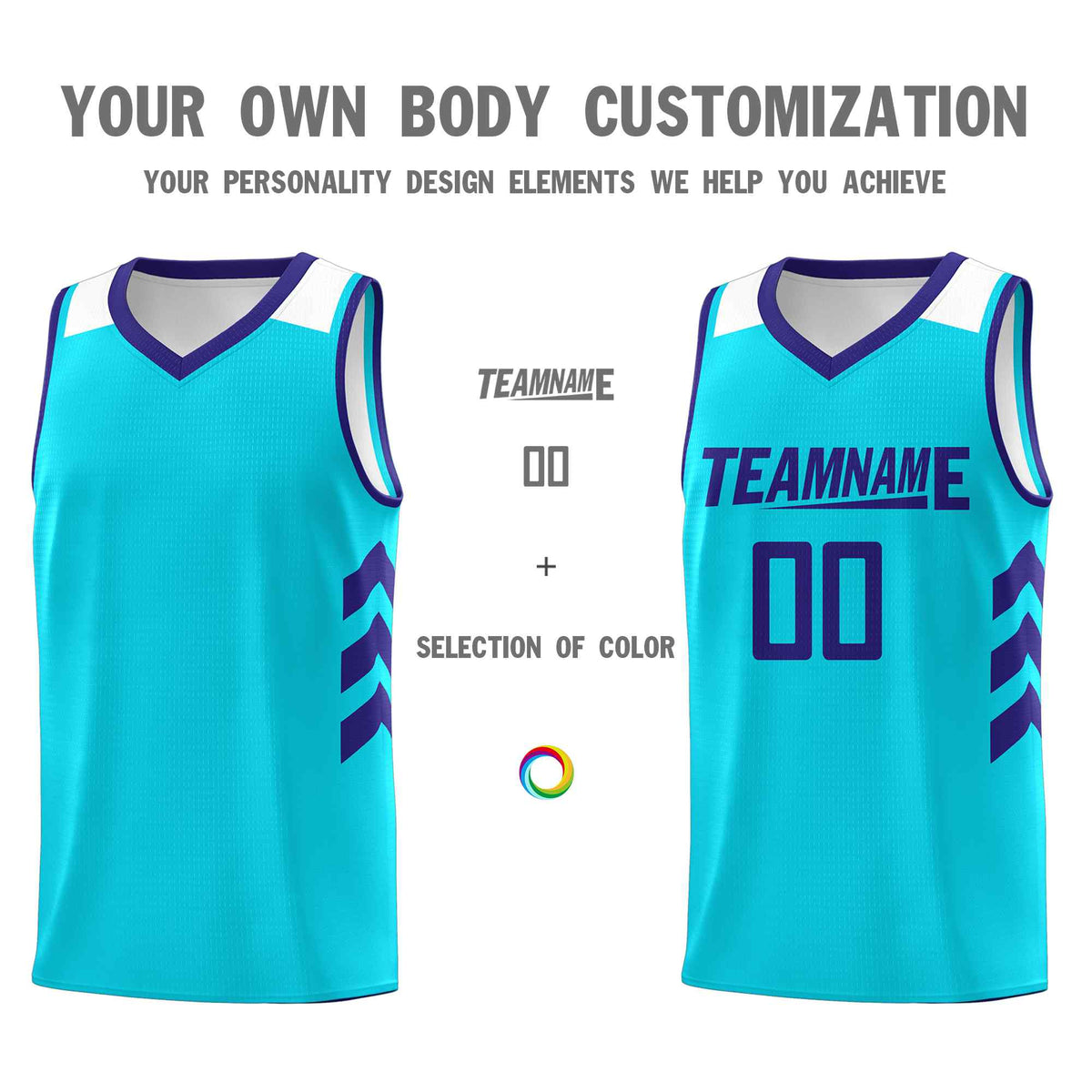 Custom Aqua Royal Classic Kits Sports Uniform Basketball Jersey