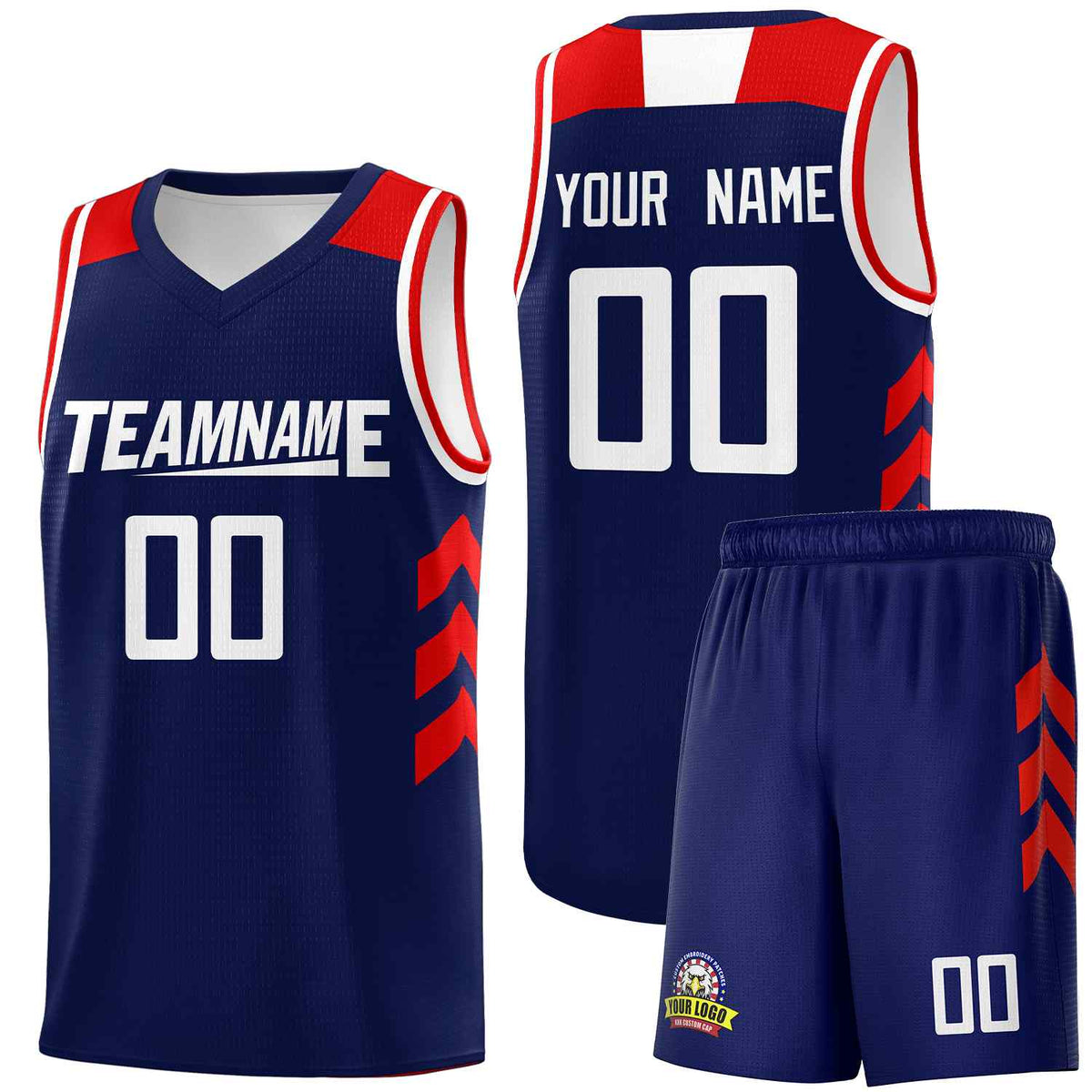 Custom Navy White Classic Kits Sports Uniform Basketball Jersey