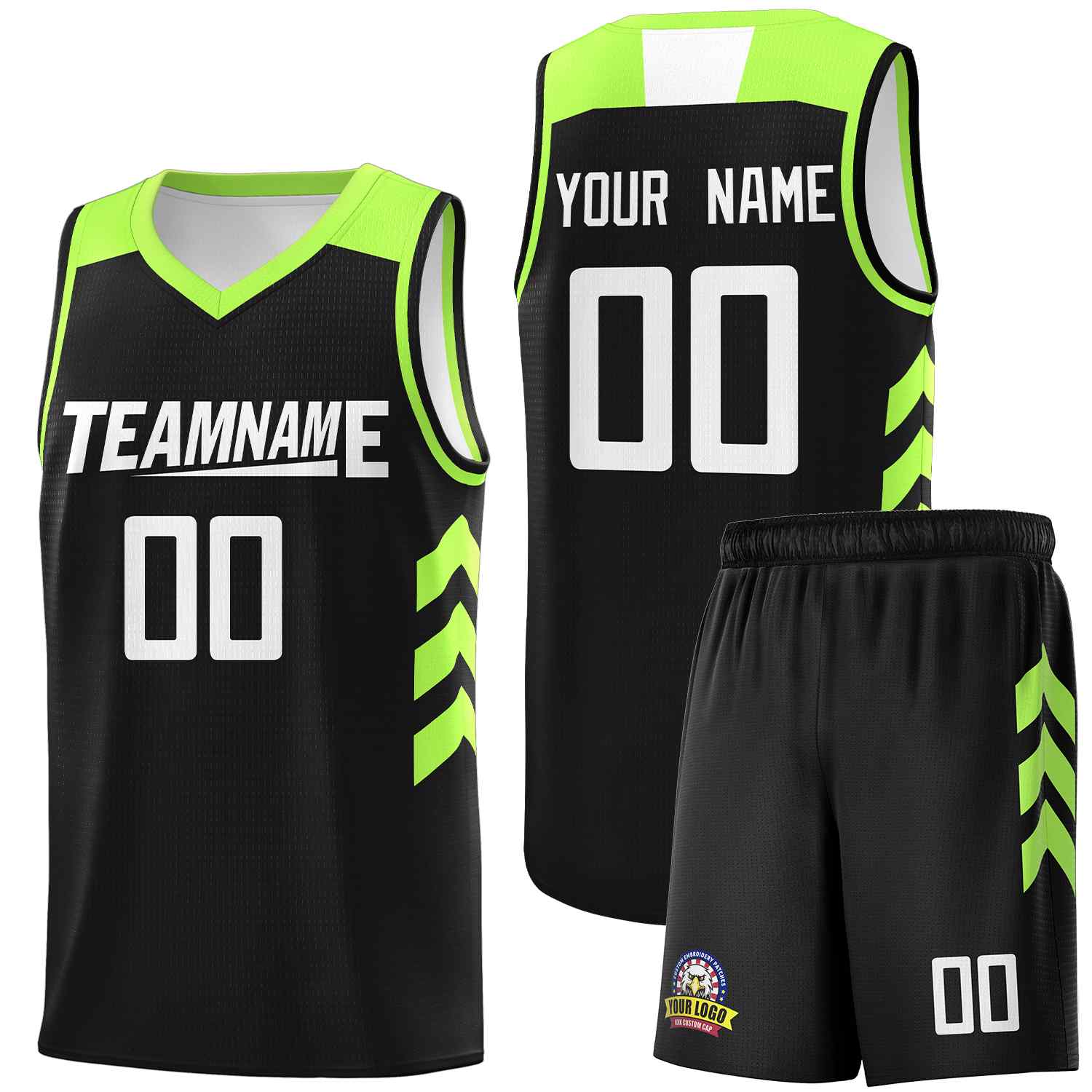 Maillot de basket-ball classique noir et blanc personnalisé