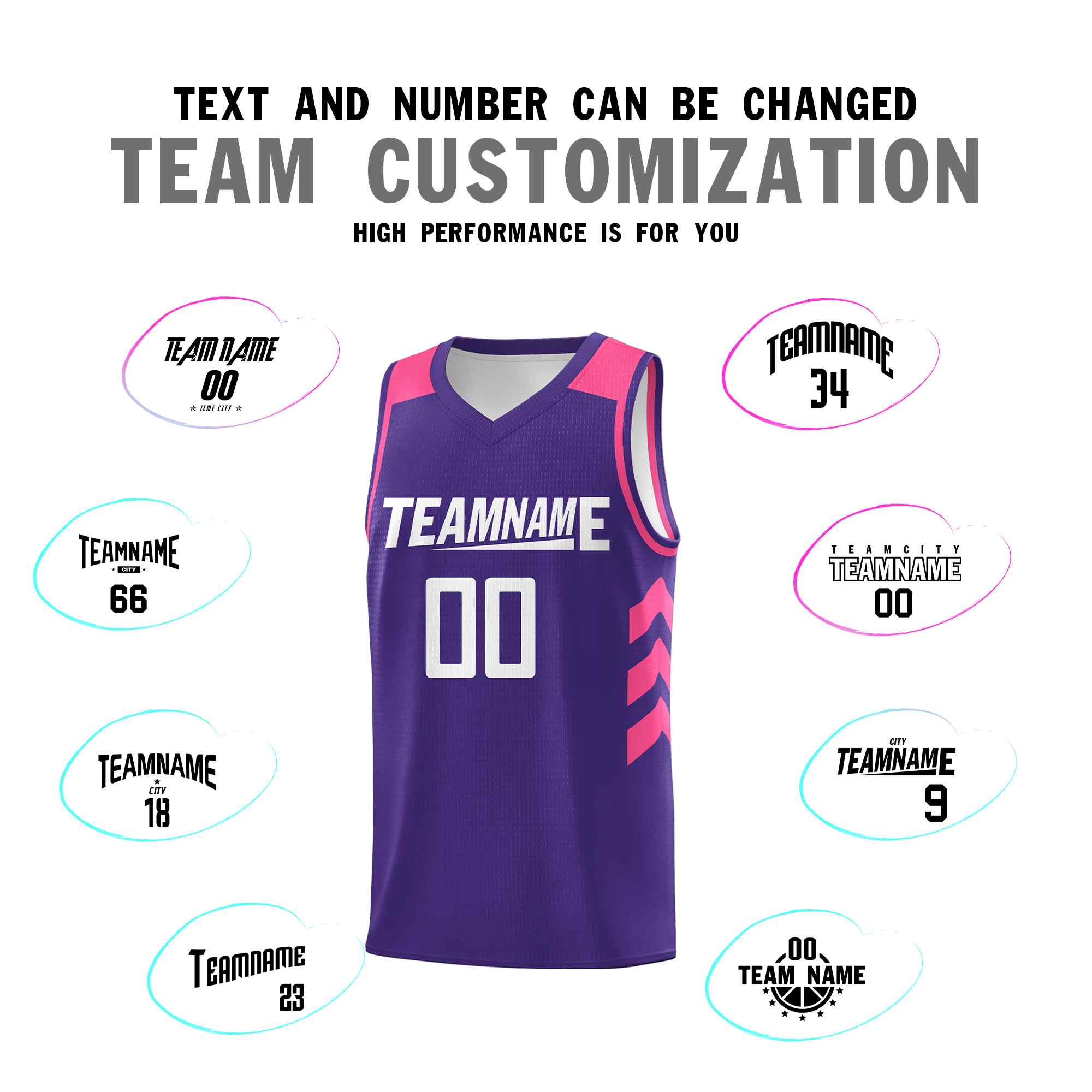 Custom Purple White Classic Sets Sports Uniform Basketball Jersey