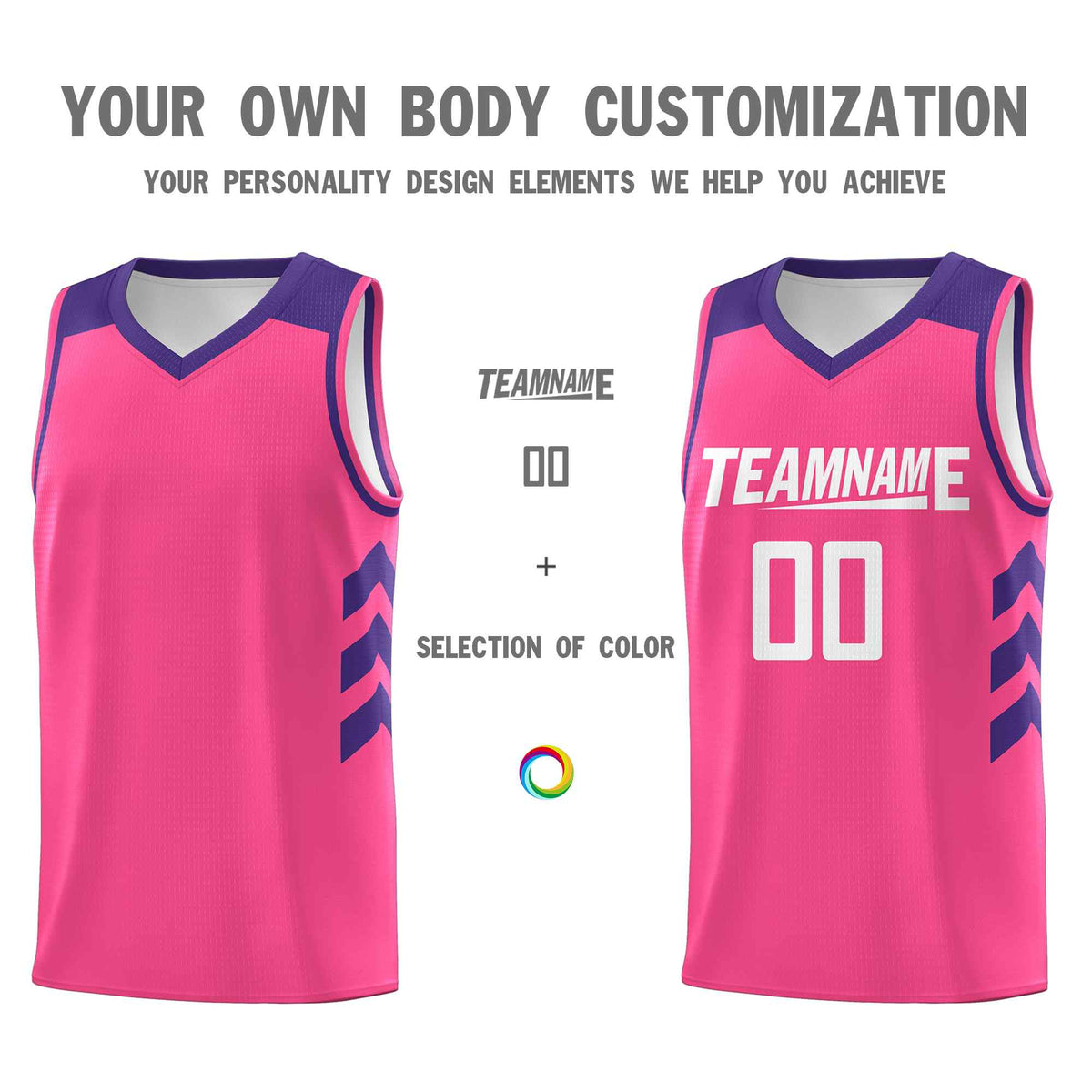 Custom Pink White Classic Kits Sports Uniform Basketball Jersey