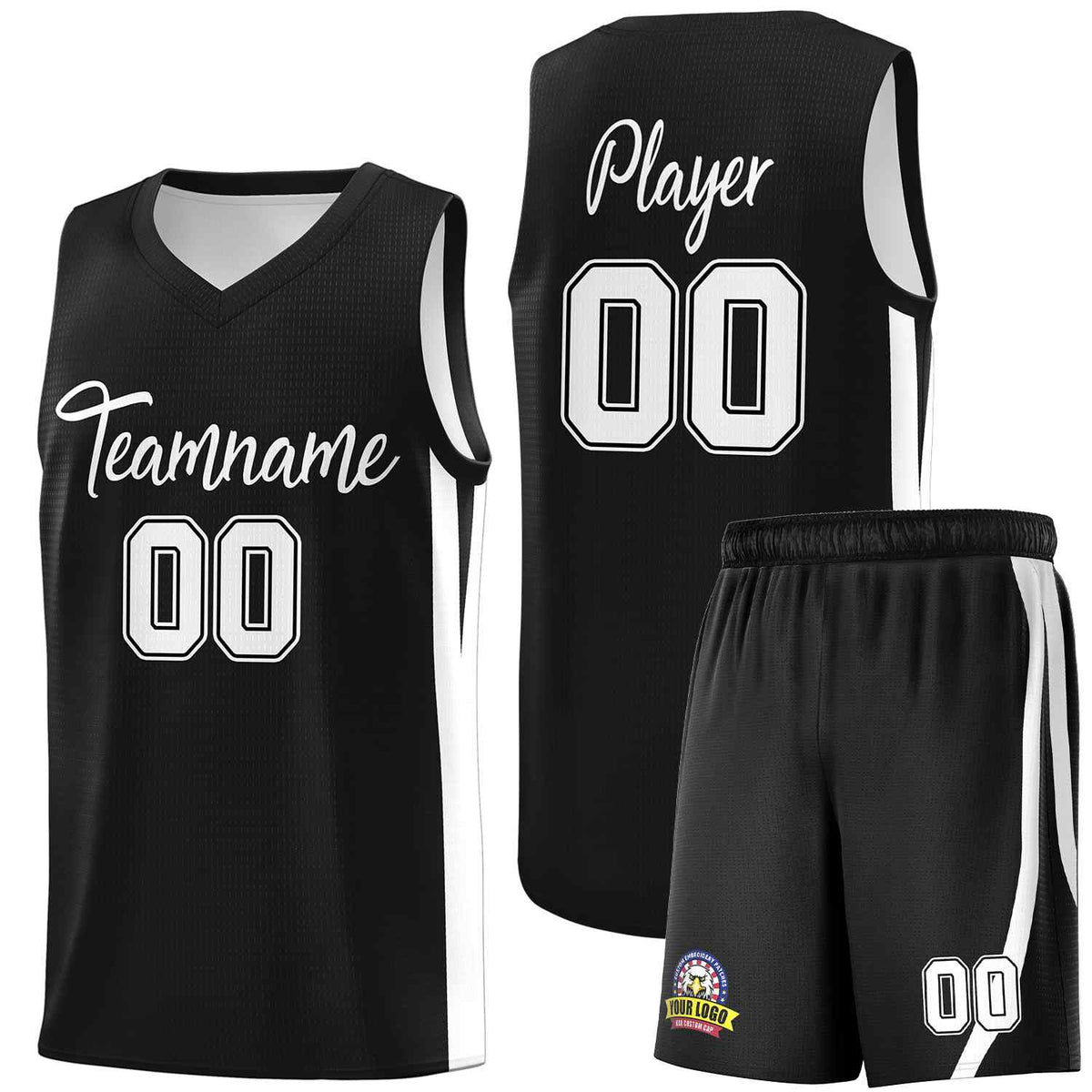 Custom Black White Classic Kits Sports Uniform Basketball Jersey | KXKSHOP