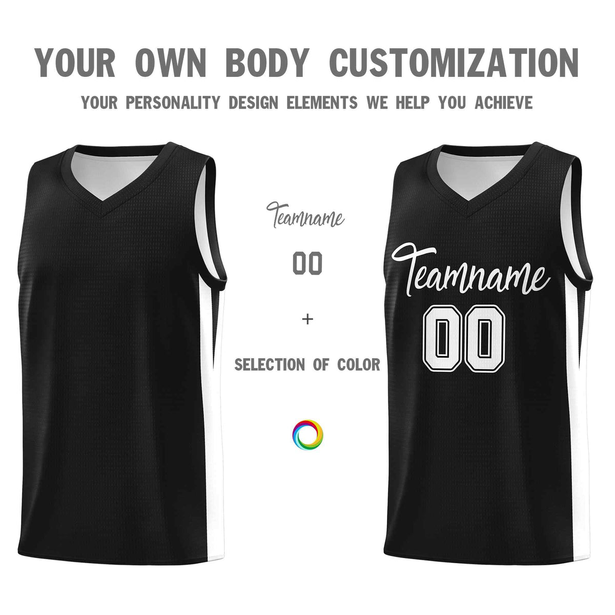 Custom Black White Classic Kits Sports Uniform Basketball Jersey | KXKSHOP