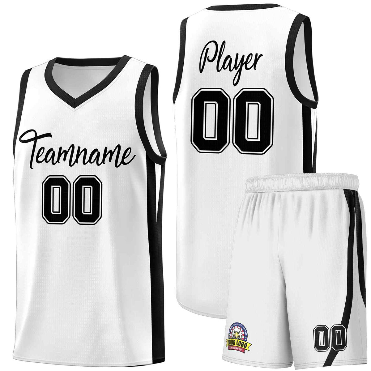 Custom Black White Classic Kits Sports Uniform Basketball Jersey | KXKSHOP