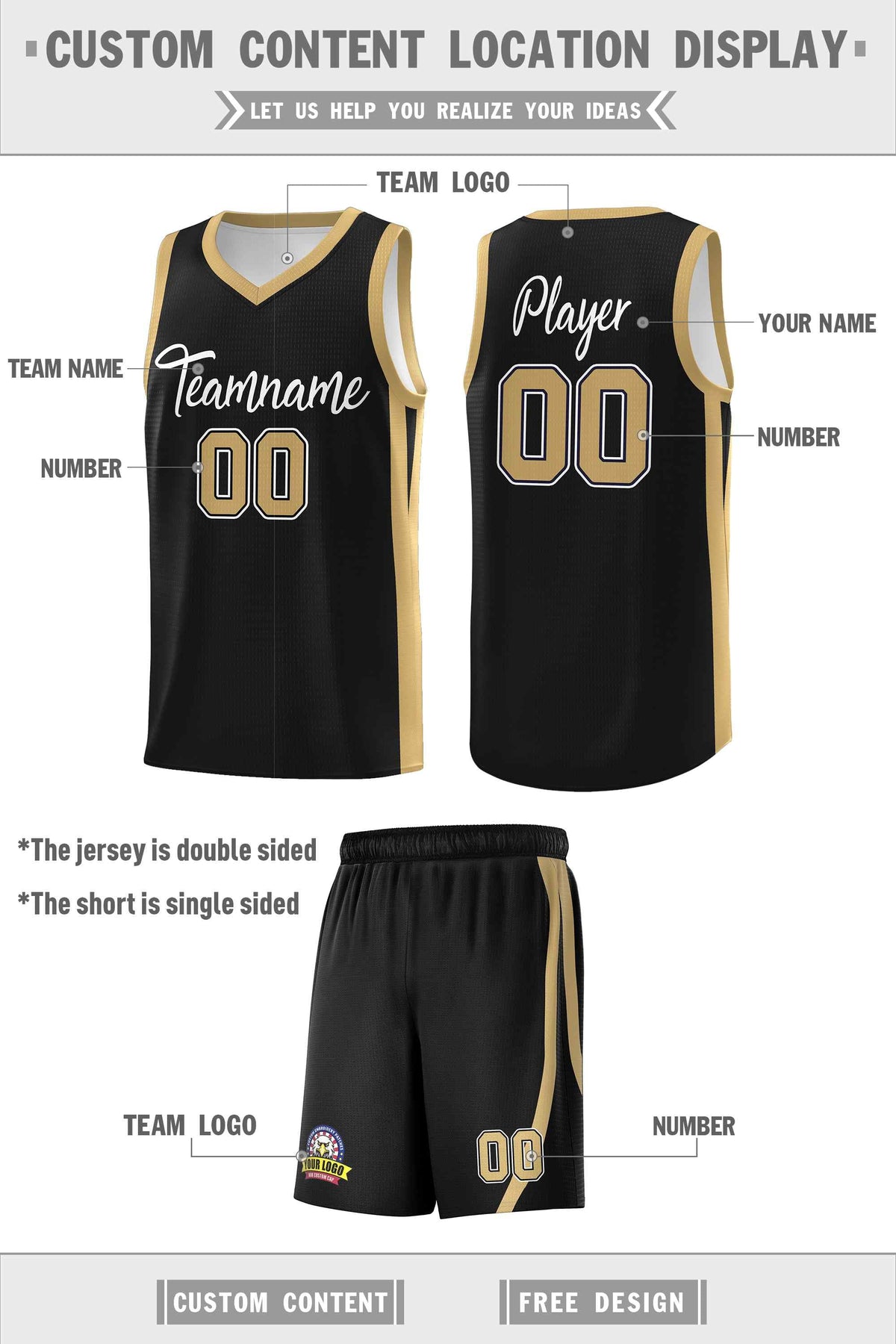 Custom Black White Classic Kits Sports Uniform Basketball Jersey | KXKSHOP