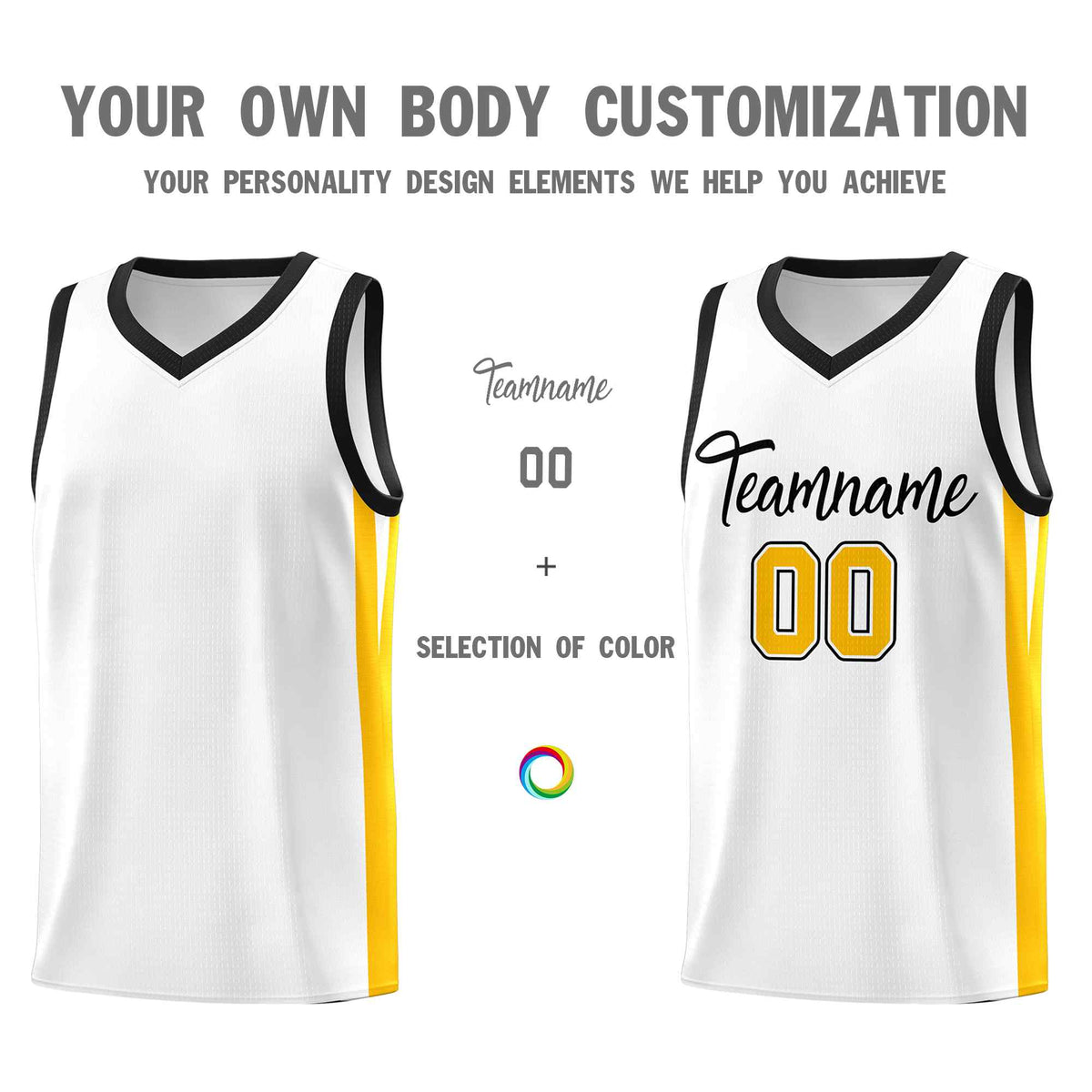 Custom White Black Classic Kits Sports Uniform Basketball Jersey