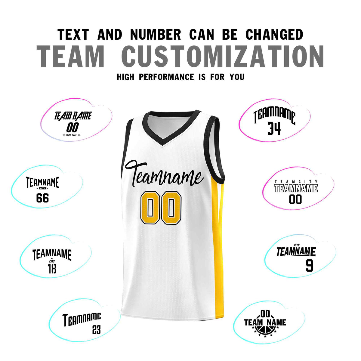 Custom White Black Classic Kits Sports Uniform Basketball Jersey
