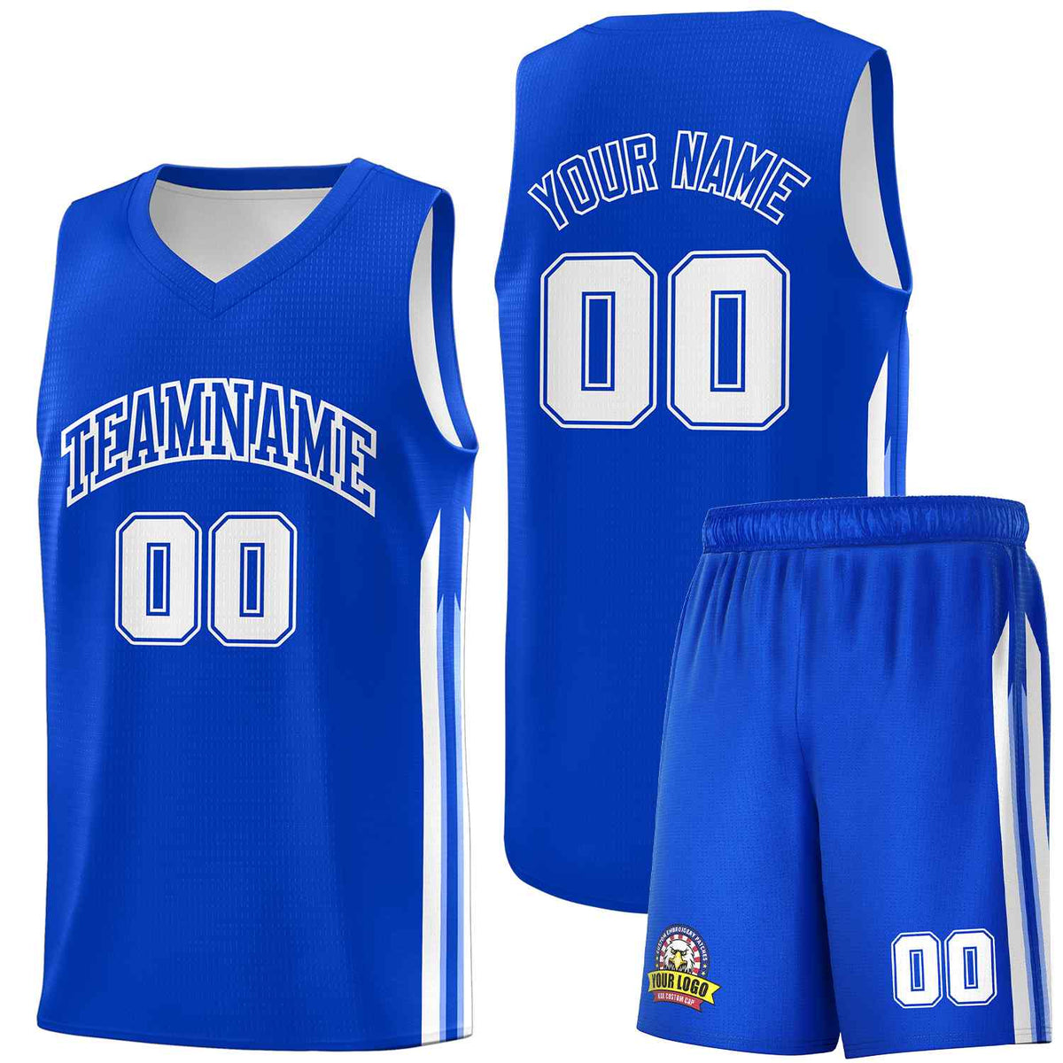 Custom Royal White Classic Sets Sports Uniform Basketball Jersey