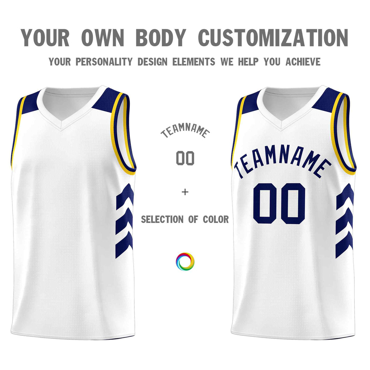 Custom White Navy Classic Kits Sports Uniform Basketball Jersey