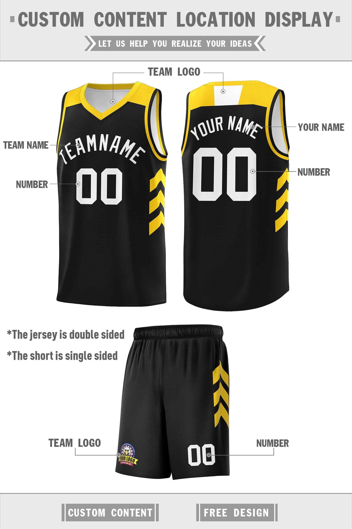 Custom Black White Classic Kits Sports Uniform Basketball Jersey