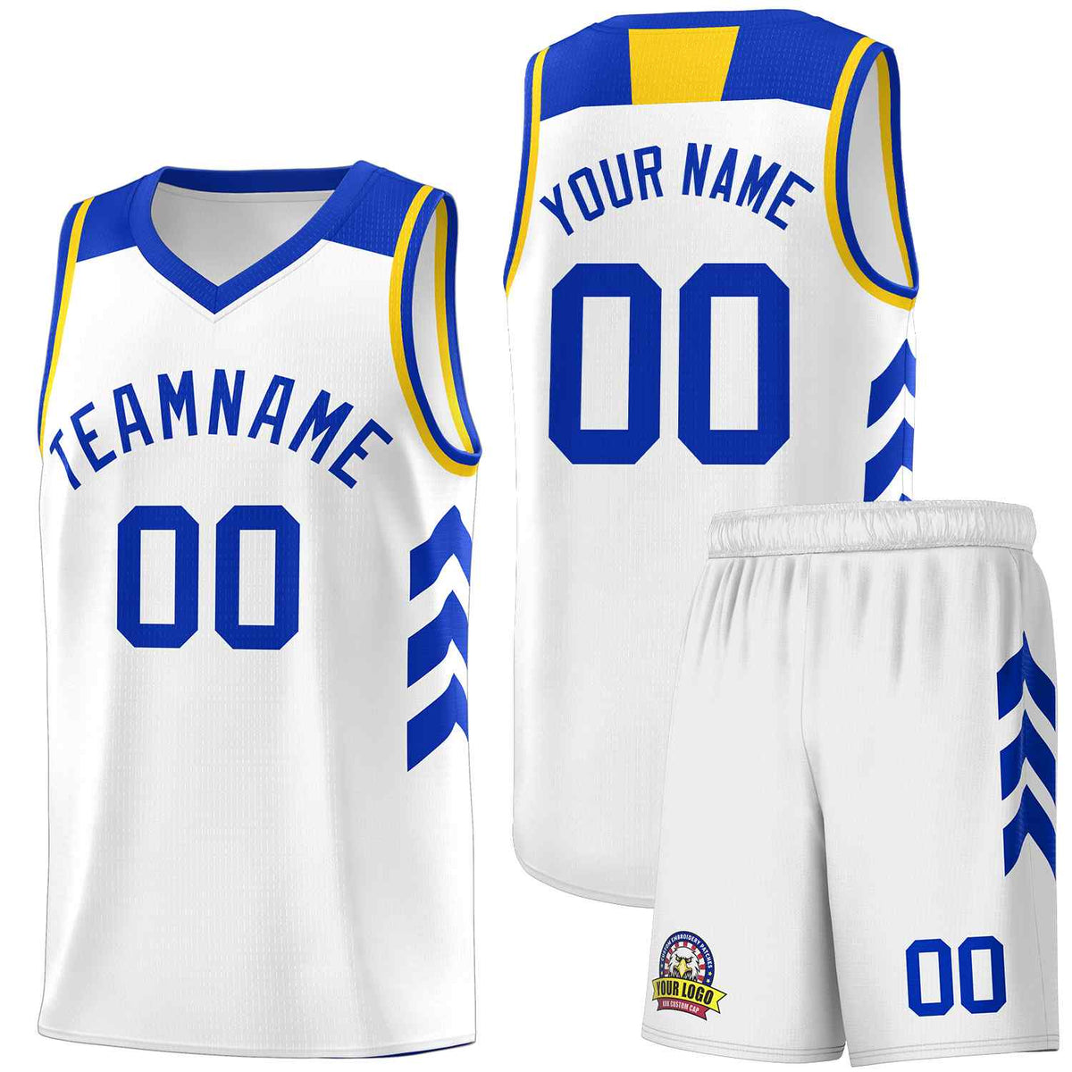 Custom White Royal Classic Kits Sports Uniform Basketball Jersey