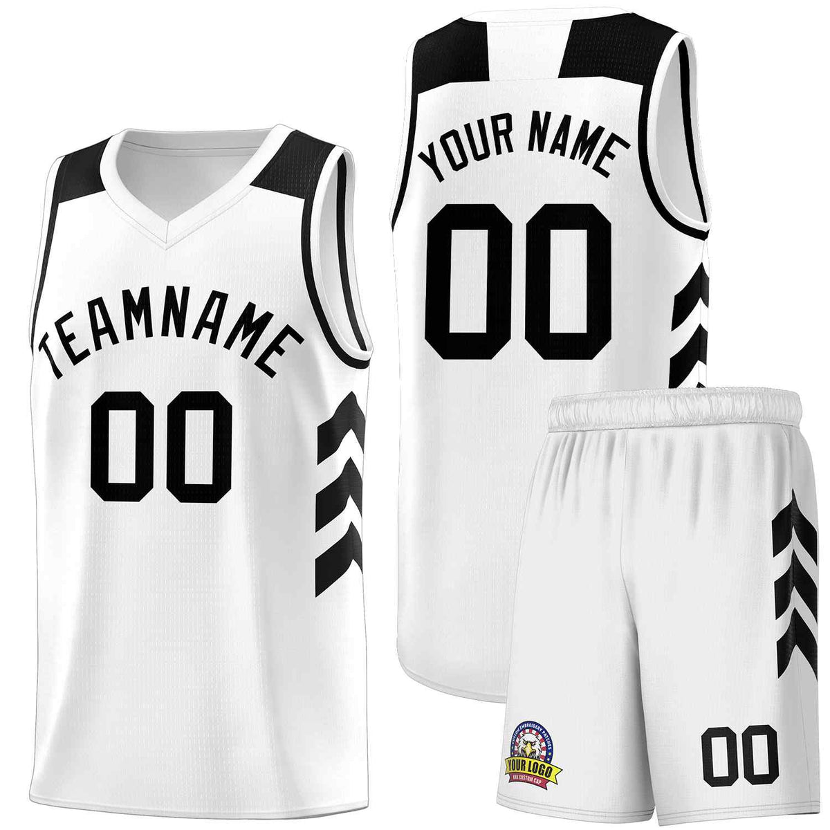 Custom White Black Classic Sets Sports Uniform Basketball Jersey