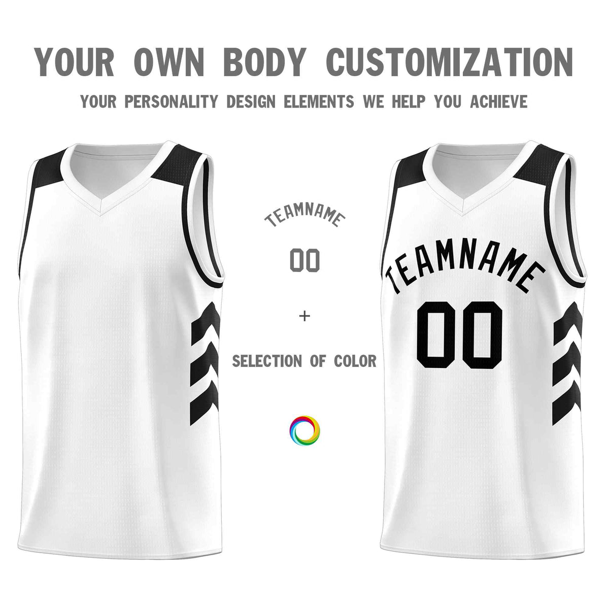 Custom White Black Classic Kits Sports Uniform Basketball Jersey