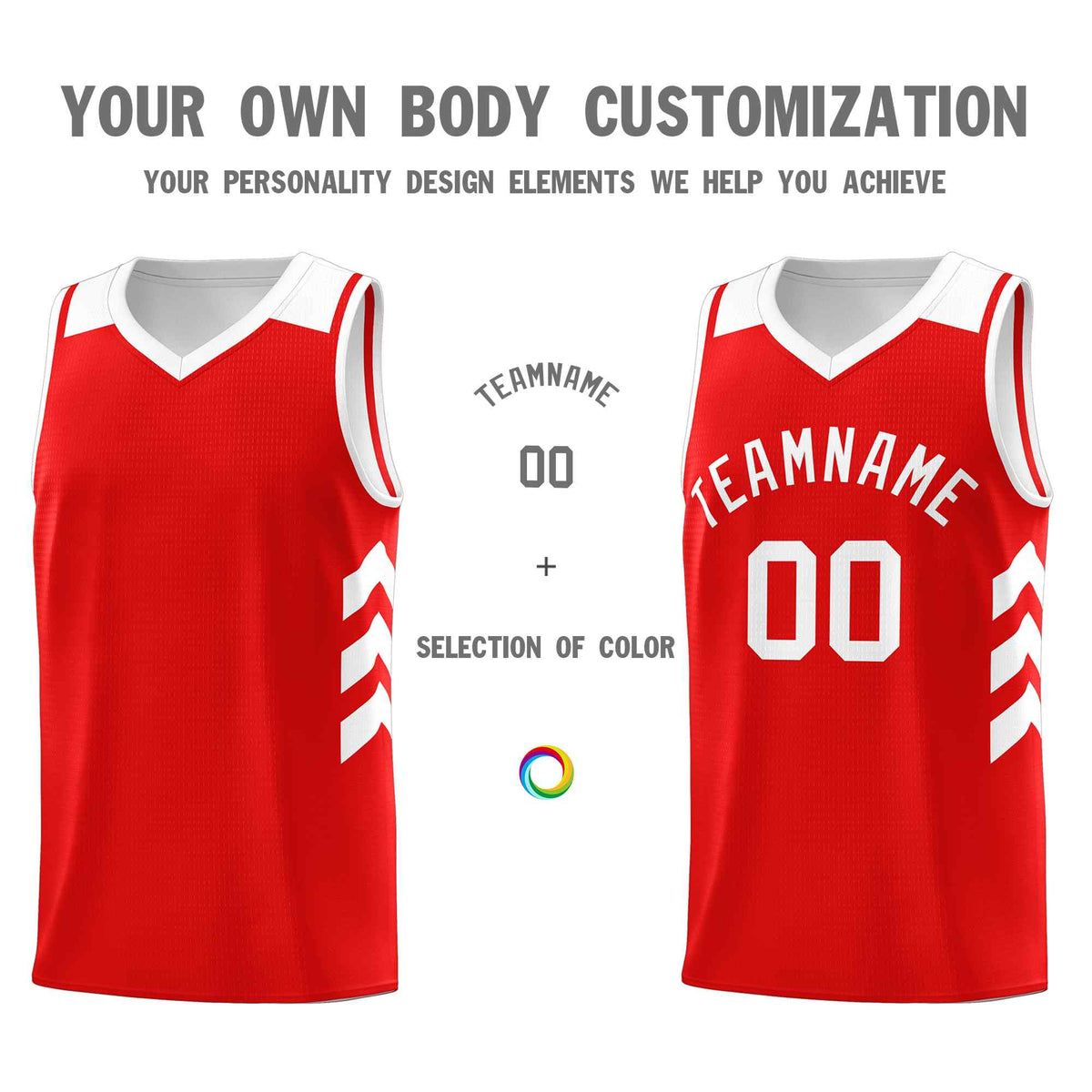 Custom Red White Classic Kits Sports Uniform Basketball Jersey