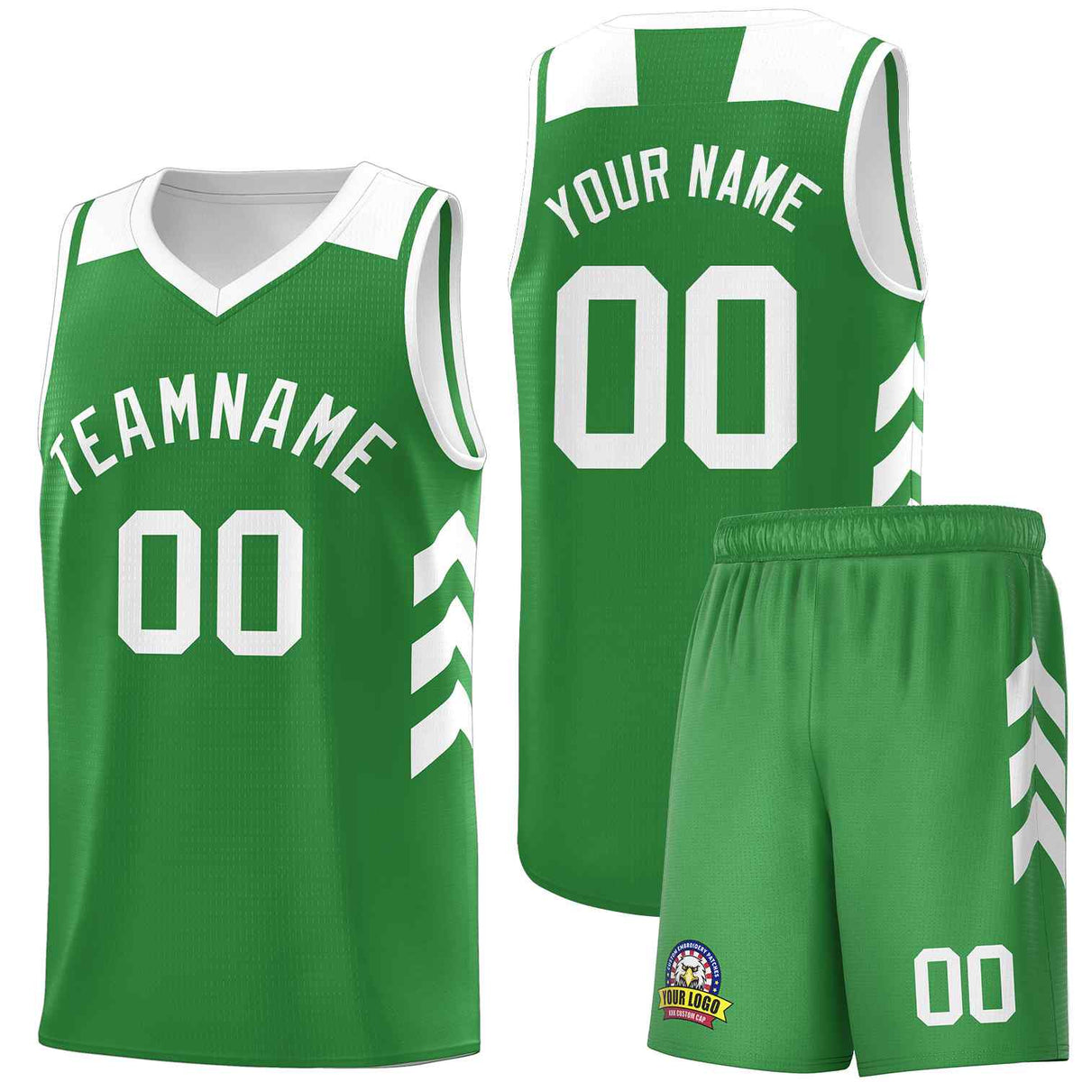 Custom Green White Classic Kits Sports Uniform Basketball Jersey