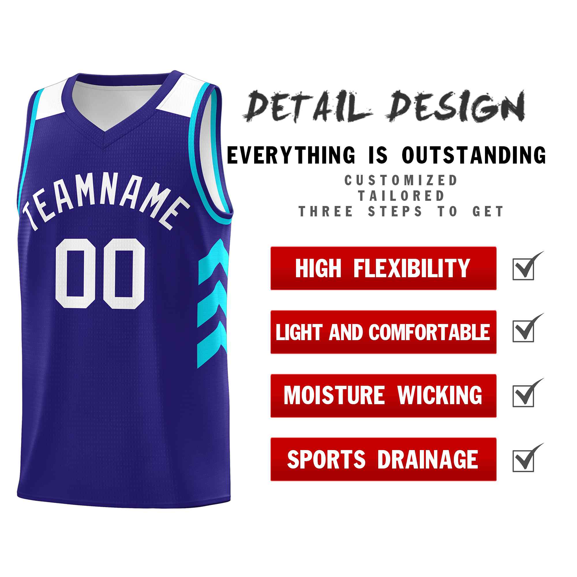 Custom Royal White Classic Sets Sports Uniform Basketball Jersey