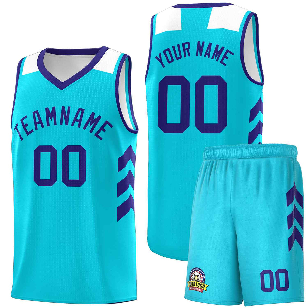 Custom Aqua Royal Classic Kits Sports Uniform Basketball Jersey