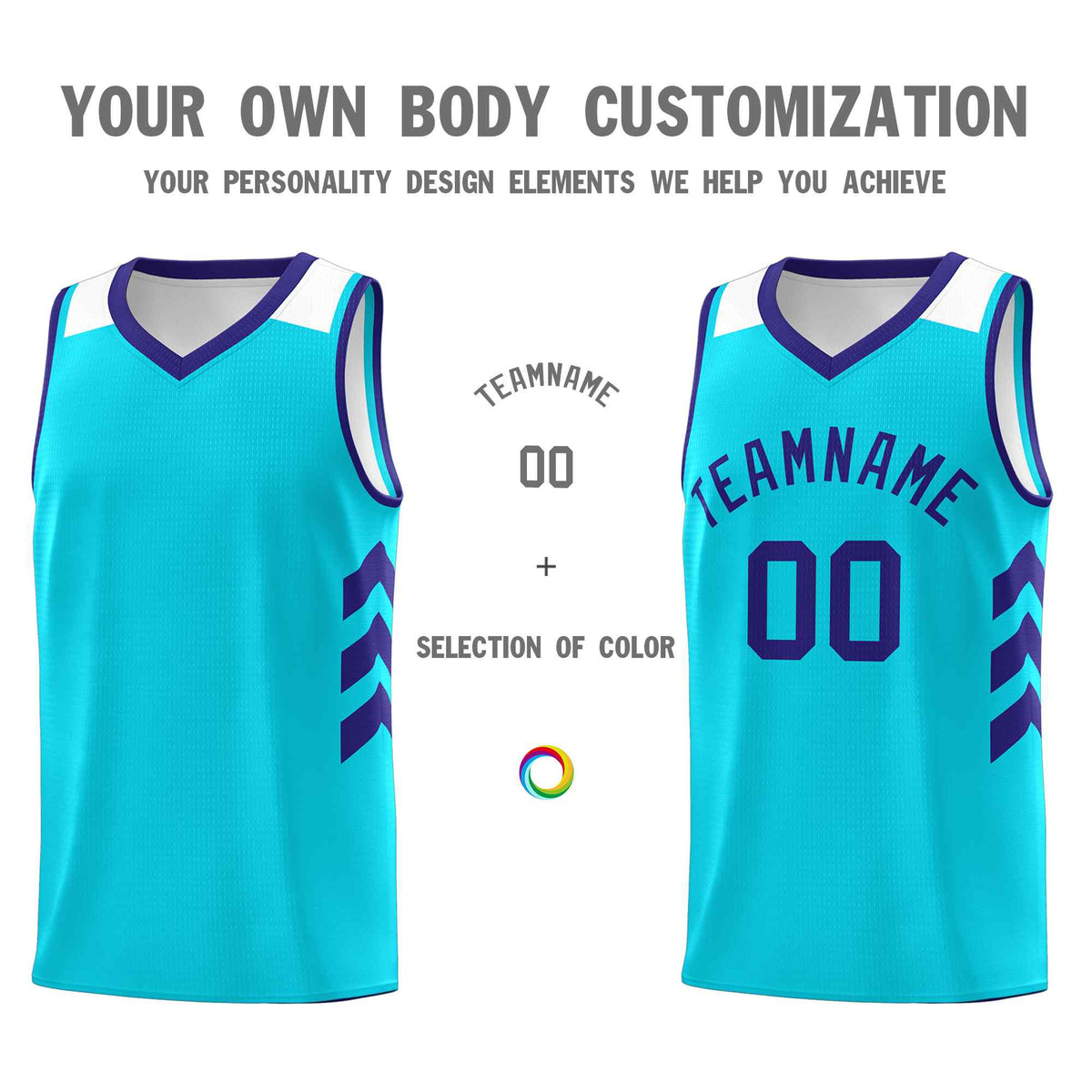 Custom Aqua Royal Classic Kits Sports Uniform Basketball Jersey