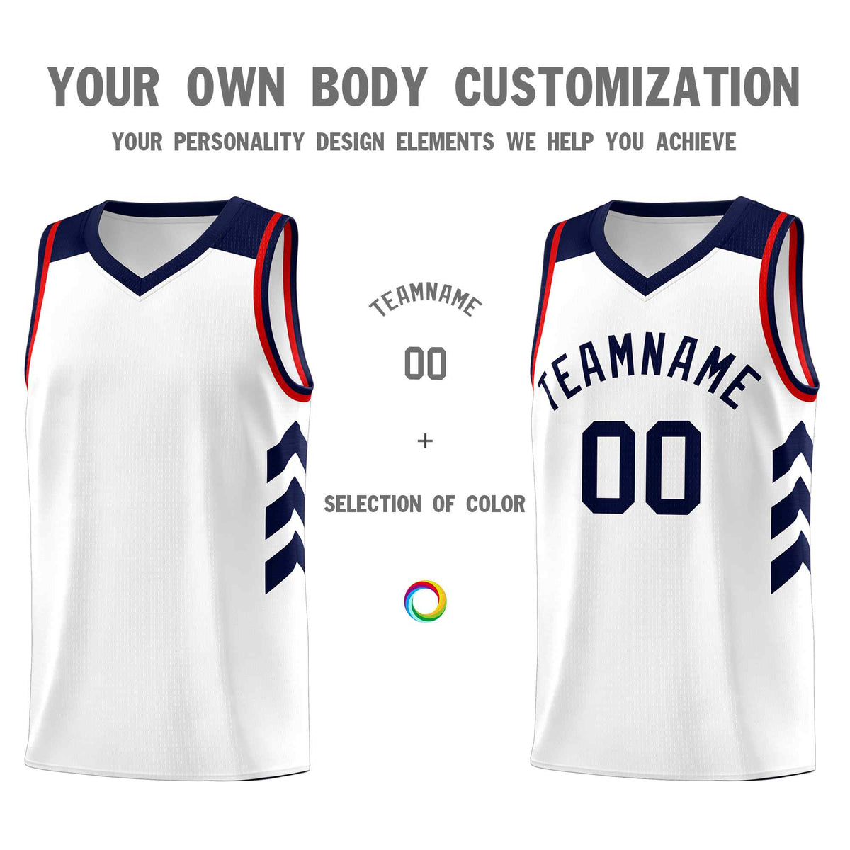 Custom White Navy Classic Kits Sports Uniform Basketball Jersey