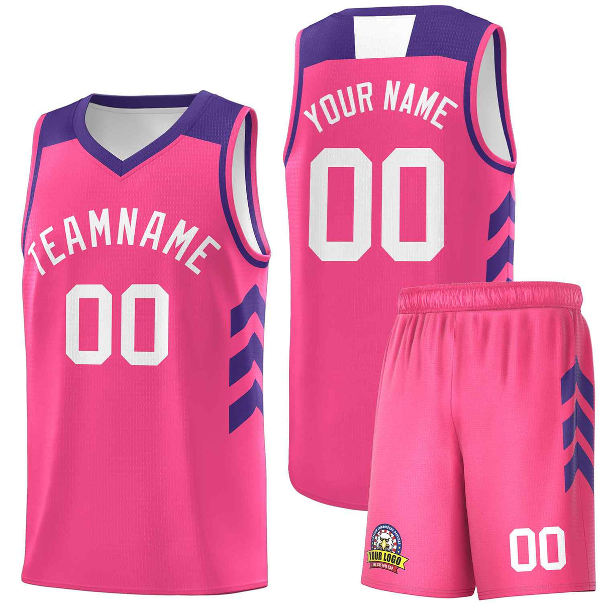 Custom Pink White Classic Kits Sports Uniform Basketball Jersey