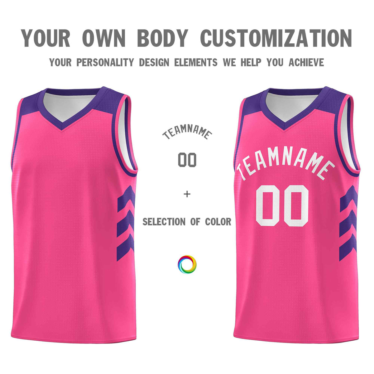 Custom Pink White Classic Kits Sports Uniform Basketball Jersey