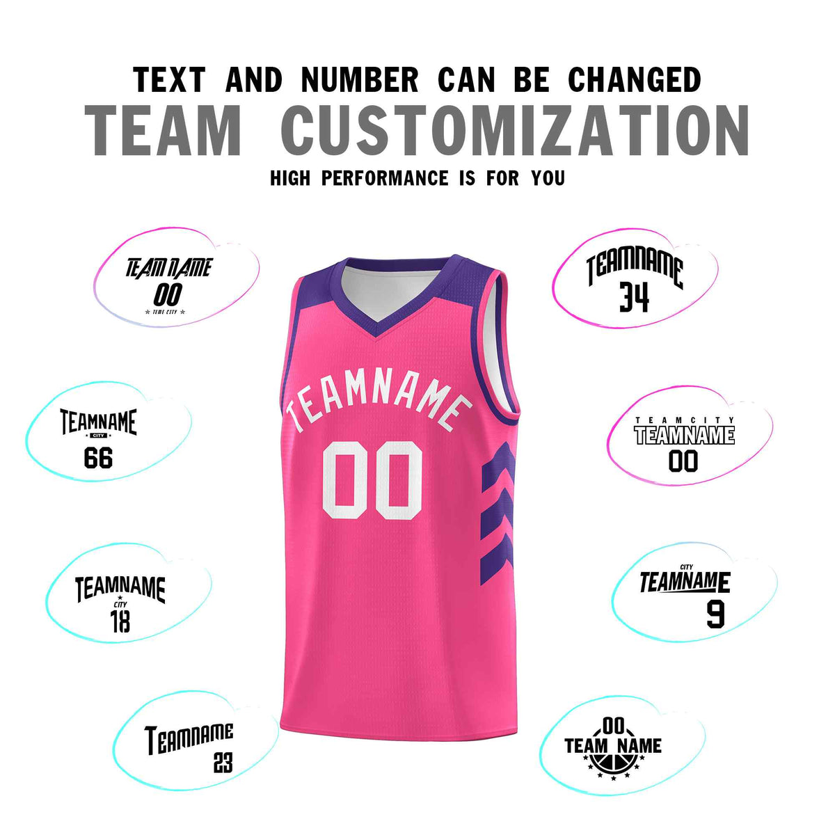 Custom Pink White Classic Sets Sports Uniform Basketball Jersey