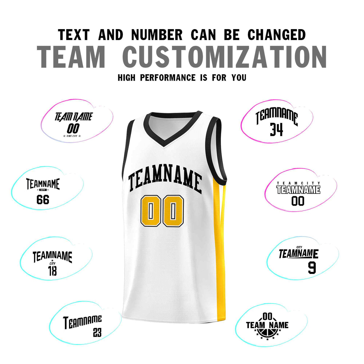 Custom White Black Classic Kits Sports Uniform Basketball Jersey