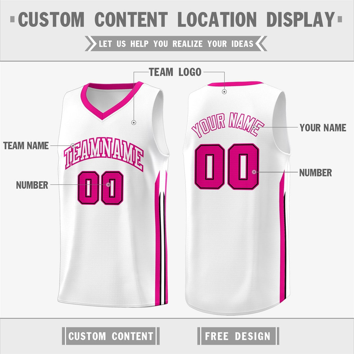 Custom Navy White Classic Tops Fashion Sportwear Basketball Jersey | KXKSHOP