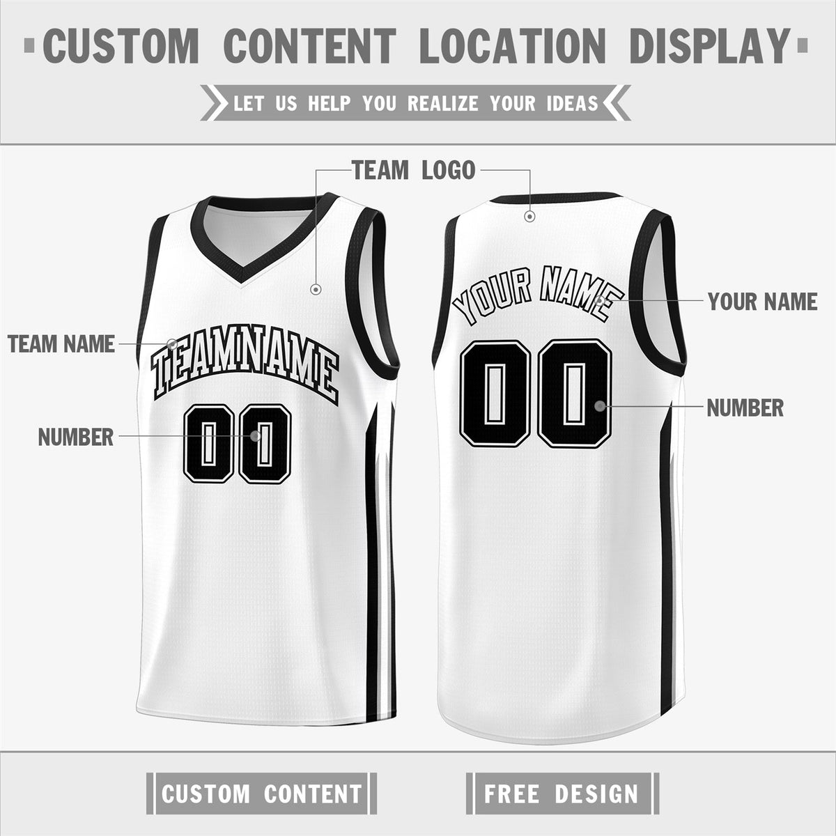 Custom Navy White Classic Tops Fashion Sportwear Basketball Jersey | KXKSHOP