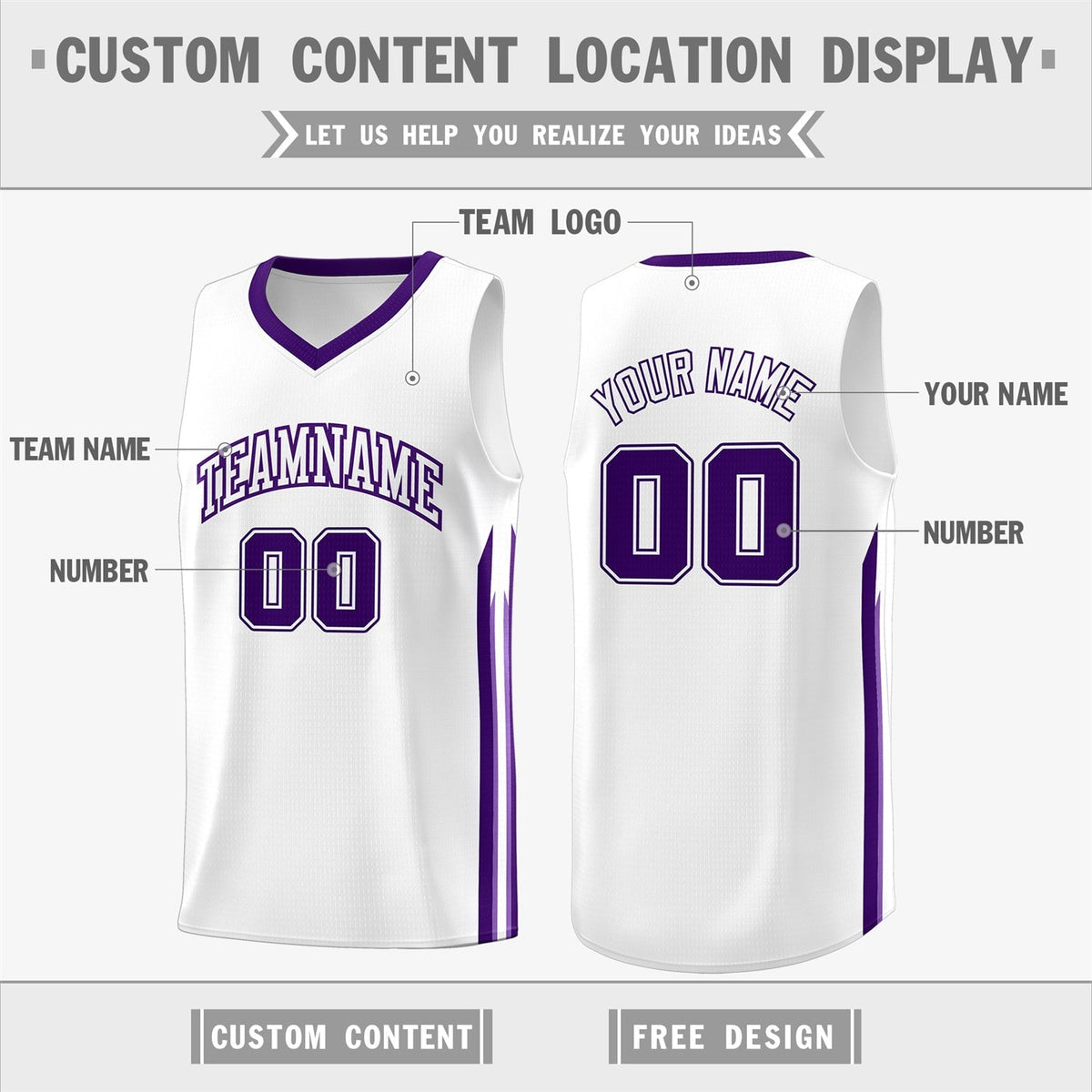 Custom Navy White Classic Tops Fashion Sportwear Basketball Jersey | KXKSHOP
