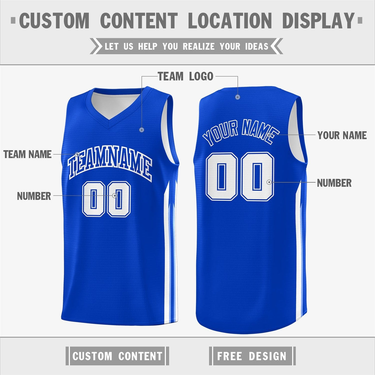 Custom Navy White Classic Tops Fashion Sportwear Basketball Jersey | KXKSHOP