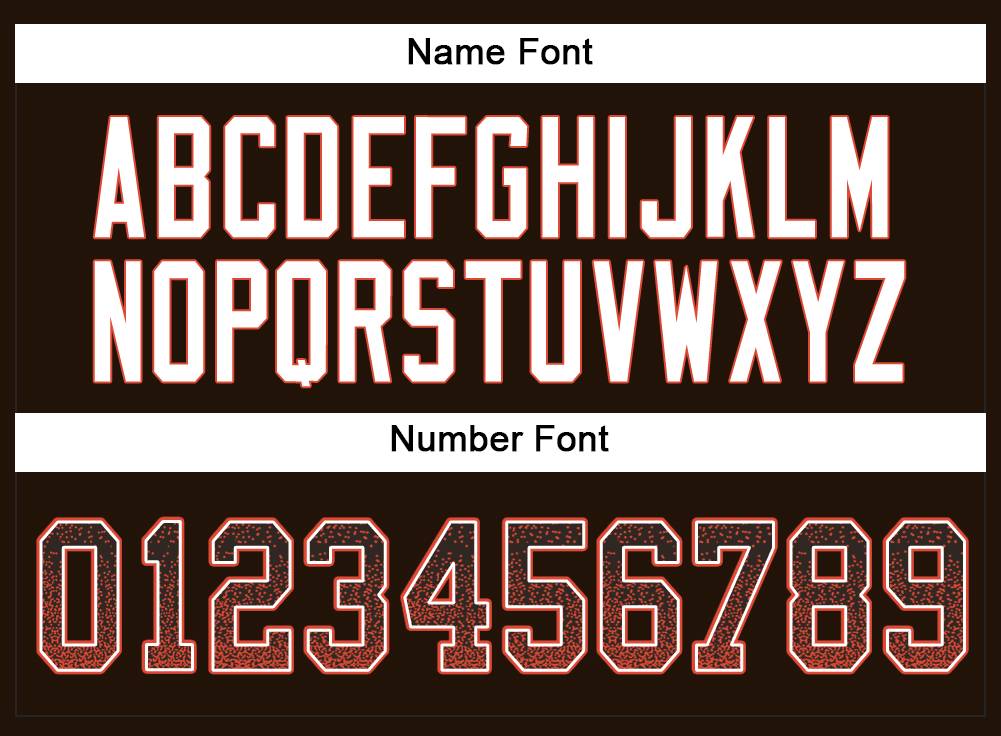 Custom Brown White-Orange Drift Fashion Mesh Authentic American Football Jersey| KXKSHOP