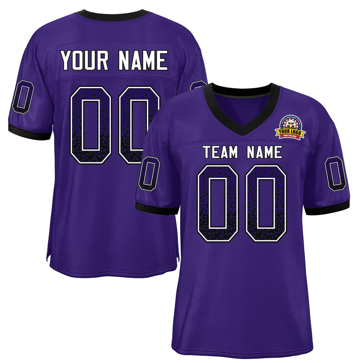 Custom Purple White-Black Drift Fashion Mesh Authentic American Football Jersey| KXKSHOP