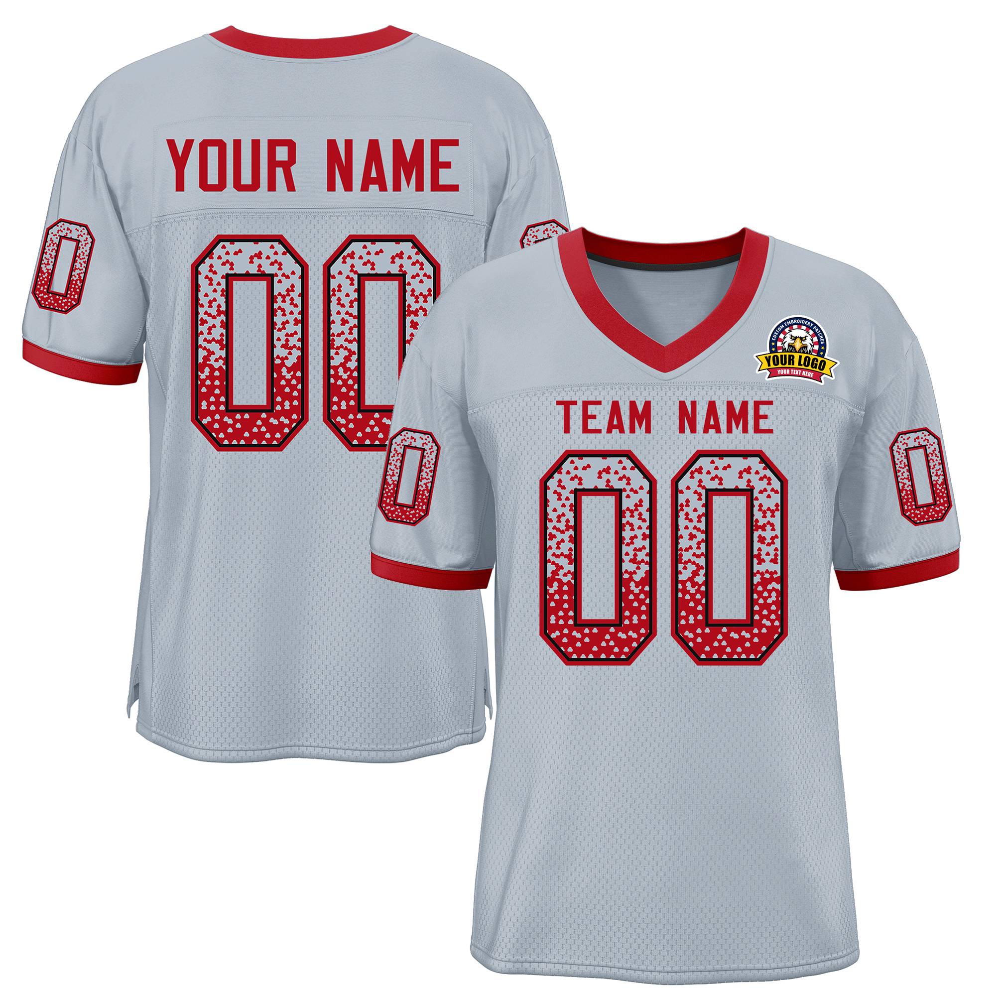 Custom Silver Scarlet-Black Drift Fashion Mesh Authentic American Football Jersey| KXKSHOP