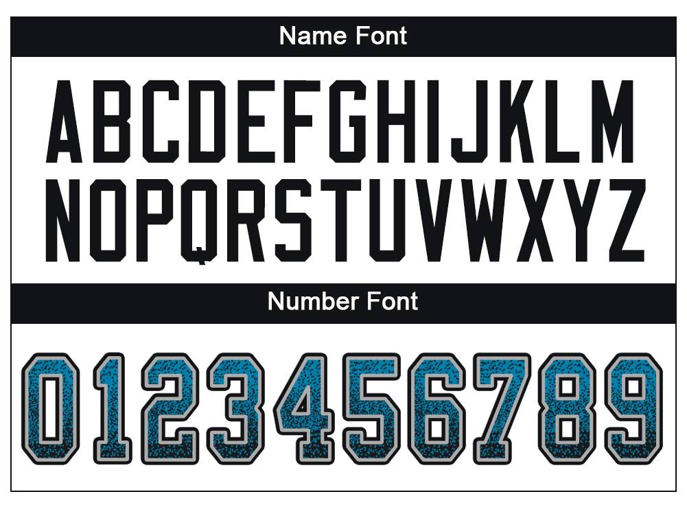 Custom Panther Blue Black-White Drift Fashion Mesh Authentic American Football Jersey| KXKSHOP