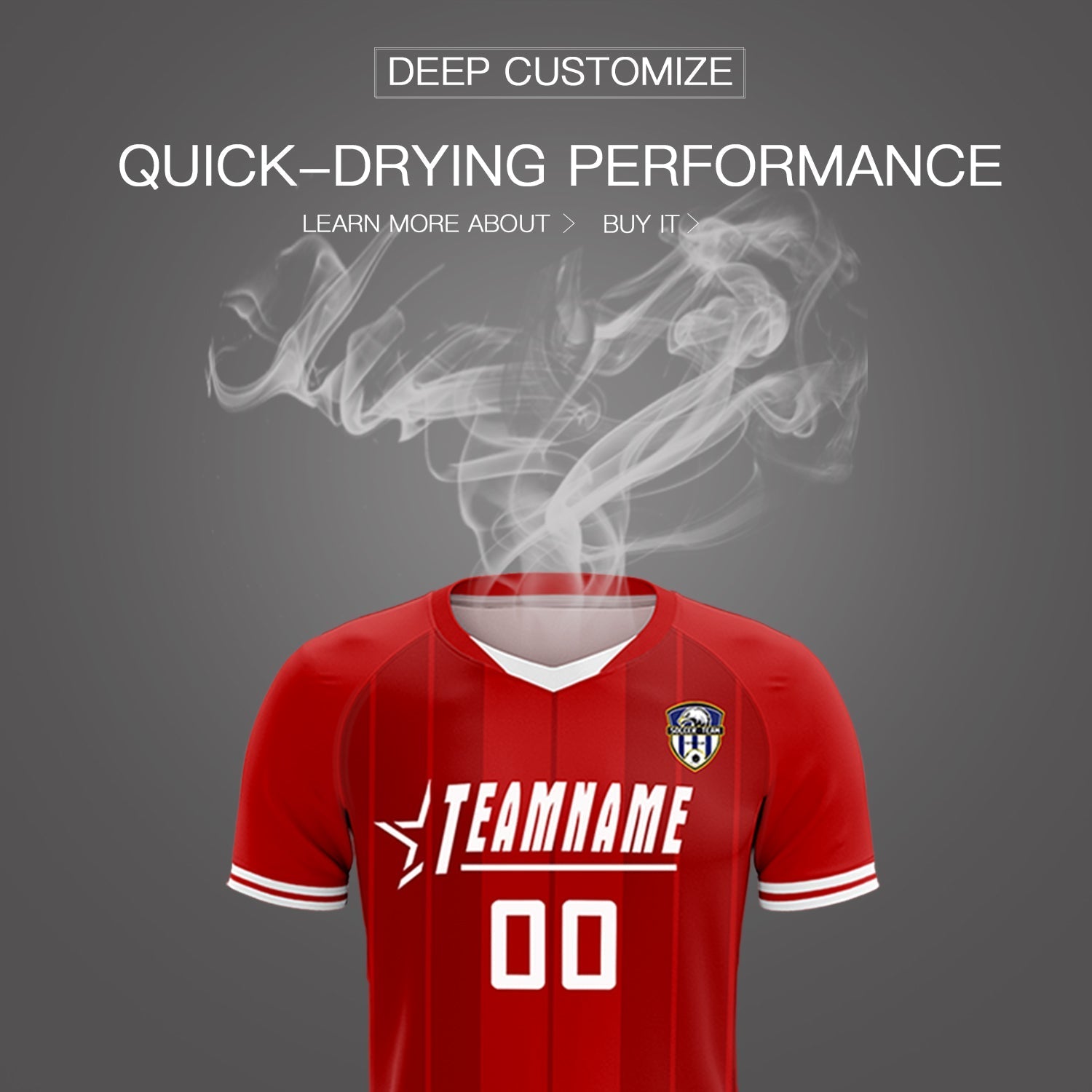 Custom Red Classic Striped Personalized Football Kit Jersey