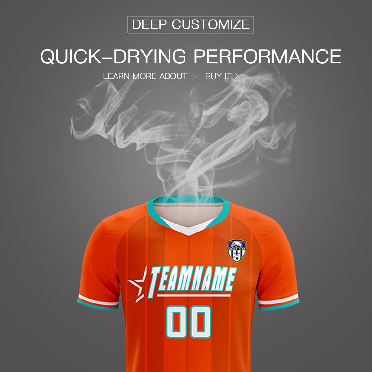 Custom Orange Classic Striped Personalized Football Kit Jersey
