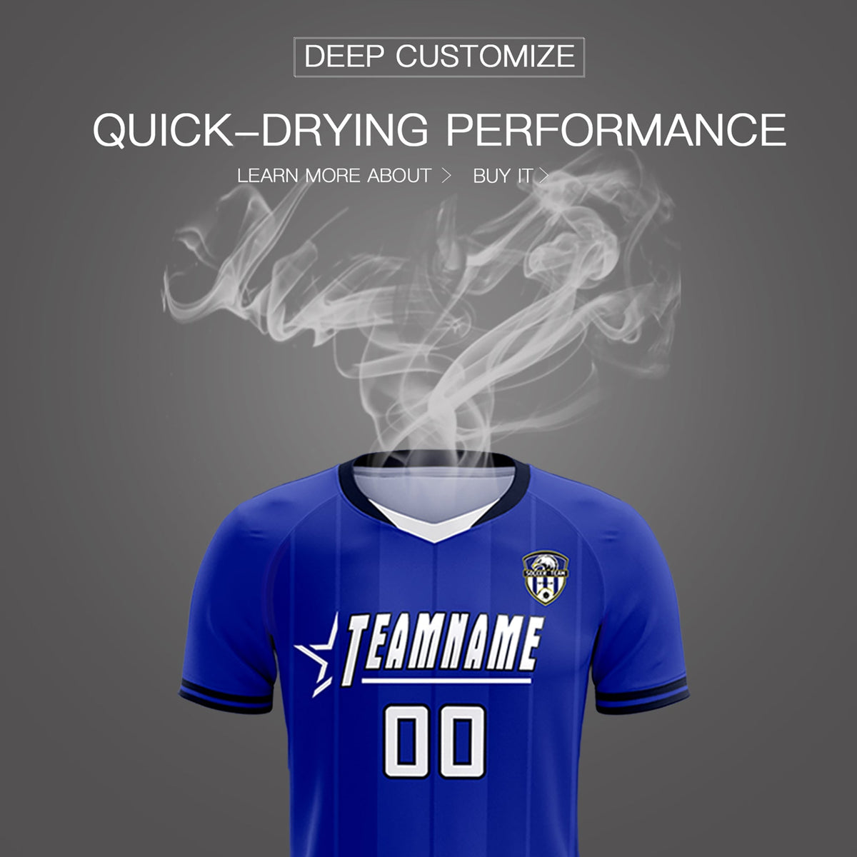 Custom Royal Classic Striped Personalized Football Kit Jersey