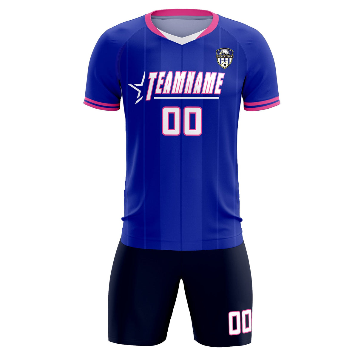 Custom Royal Classic Striped Personalized Football Kit Jersey
