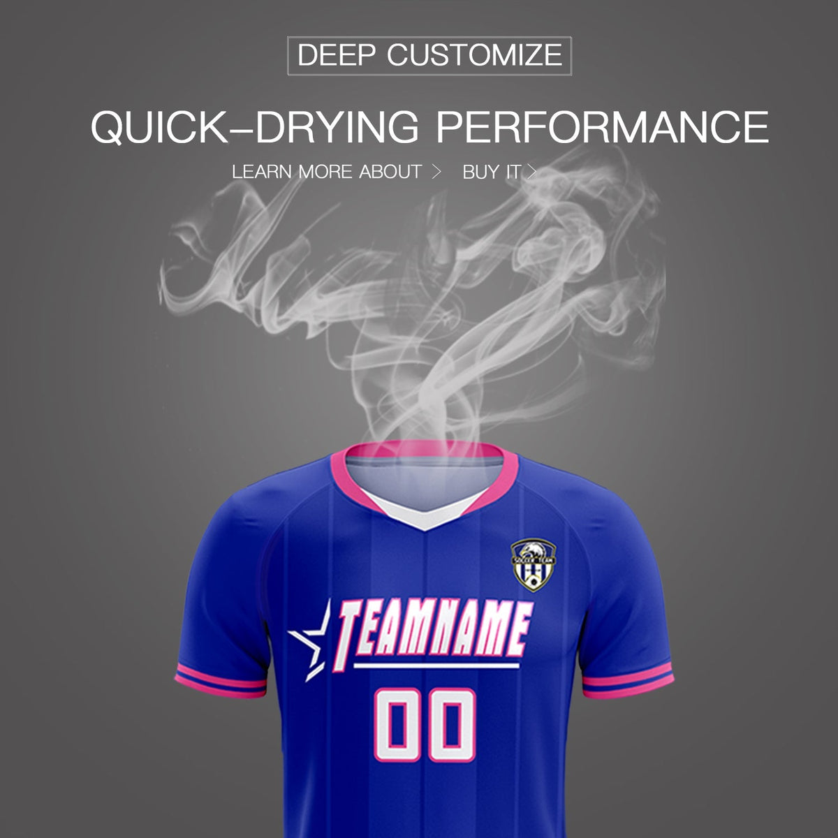 Custom Royal Classic Striped Personalized Football Kit Jersey