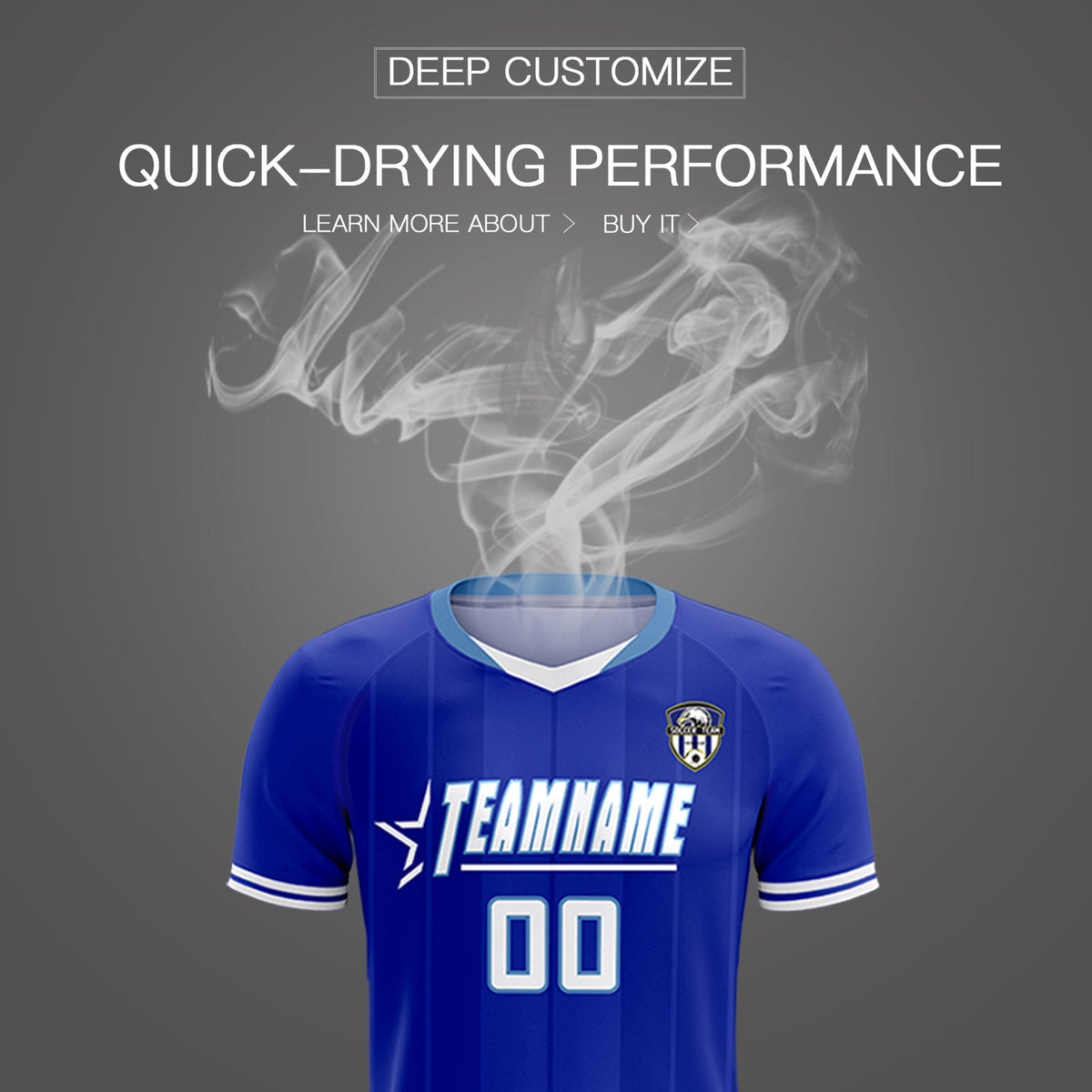 Custom Royal Classic Striped Personalized Football Kit Jersey