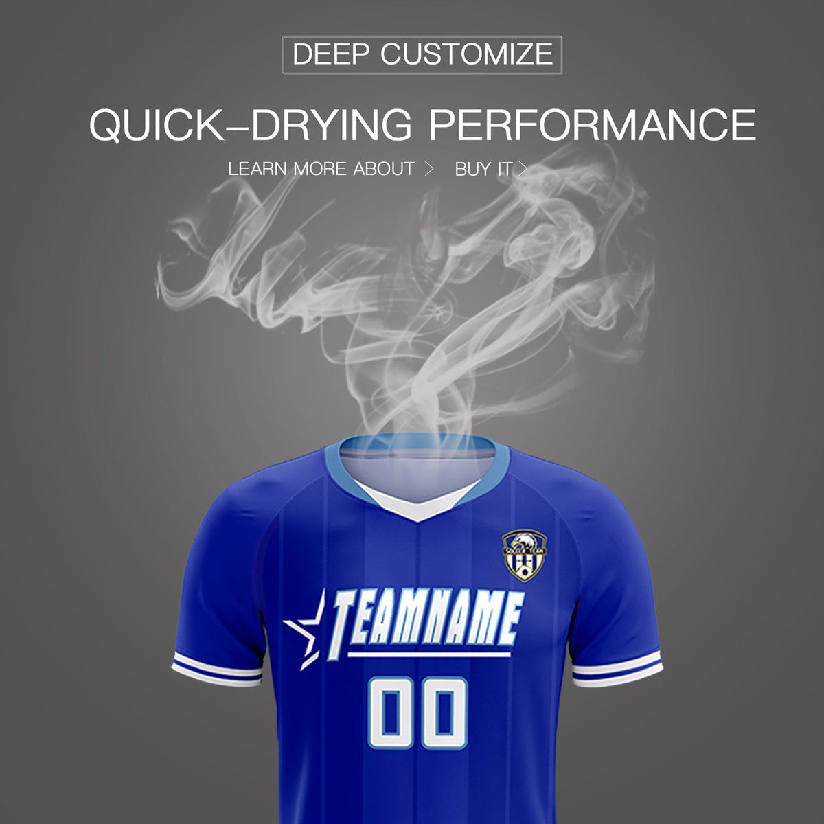 Custom Royal Classic Striped Personalized Football Kit Jersey